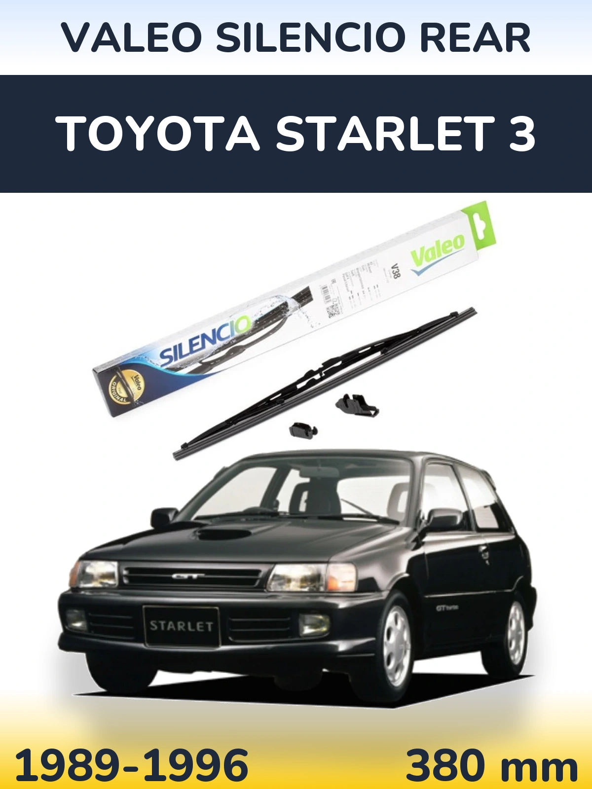 Zadní stěrač Valeo Silencio Rear 380 mm pro Toyota Starlet 3 1989-1996