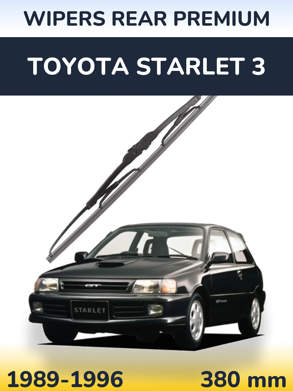 Zadní stěrač WIPERS REAR PREMIUM 380 mm pro Toyota Starlet 3 1989-1996