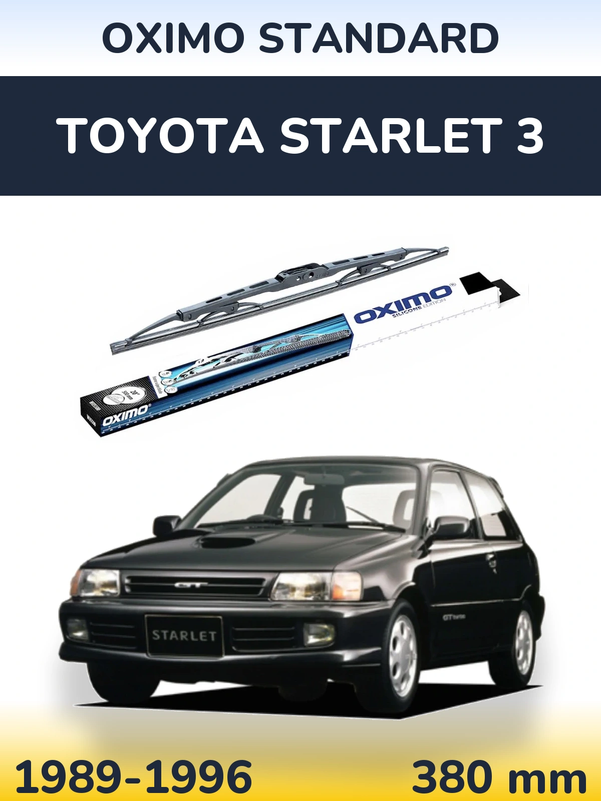 Zadní stěrač Oximo Standard 375 mm pro Toyota Starlet 3 1989-1996