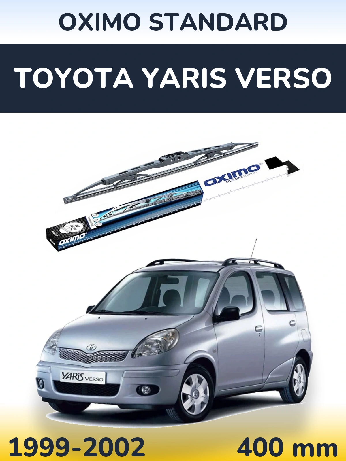 Zadní stěrač Oximo Standard 400 mm pro Toyota Yaris Verso 1999-2002