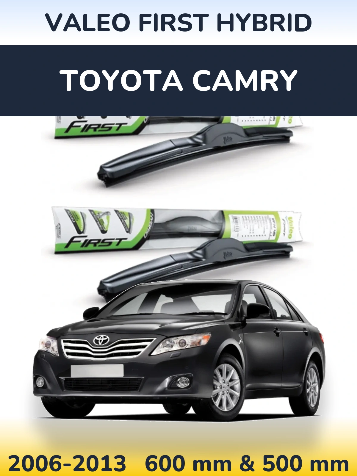 Sada předních stěračů Valeo First Hybrid 600 a 500 mm pro Toyota Camry 2006-2013
