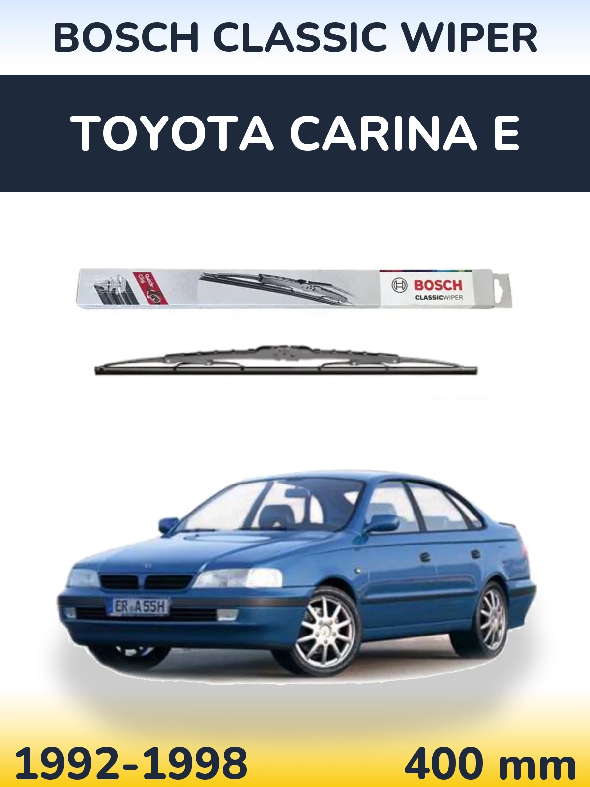 Zadní stěrač BOSCH Classic Wiper 400 mm pro Toyota Carina E 1992-1998
