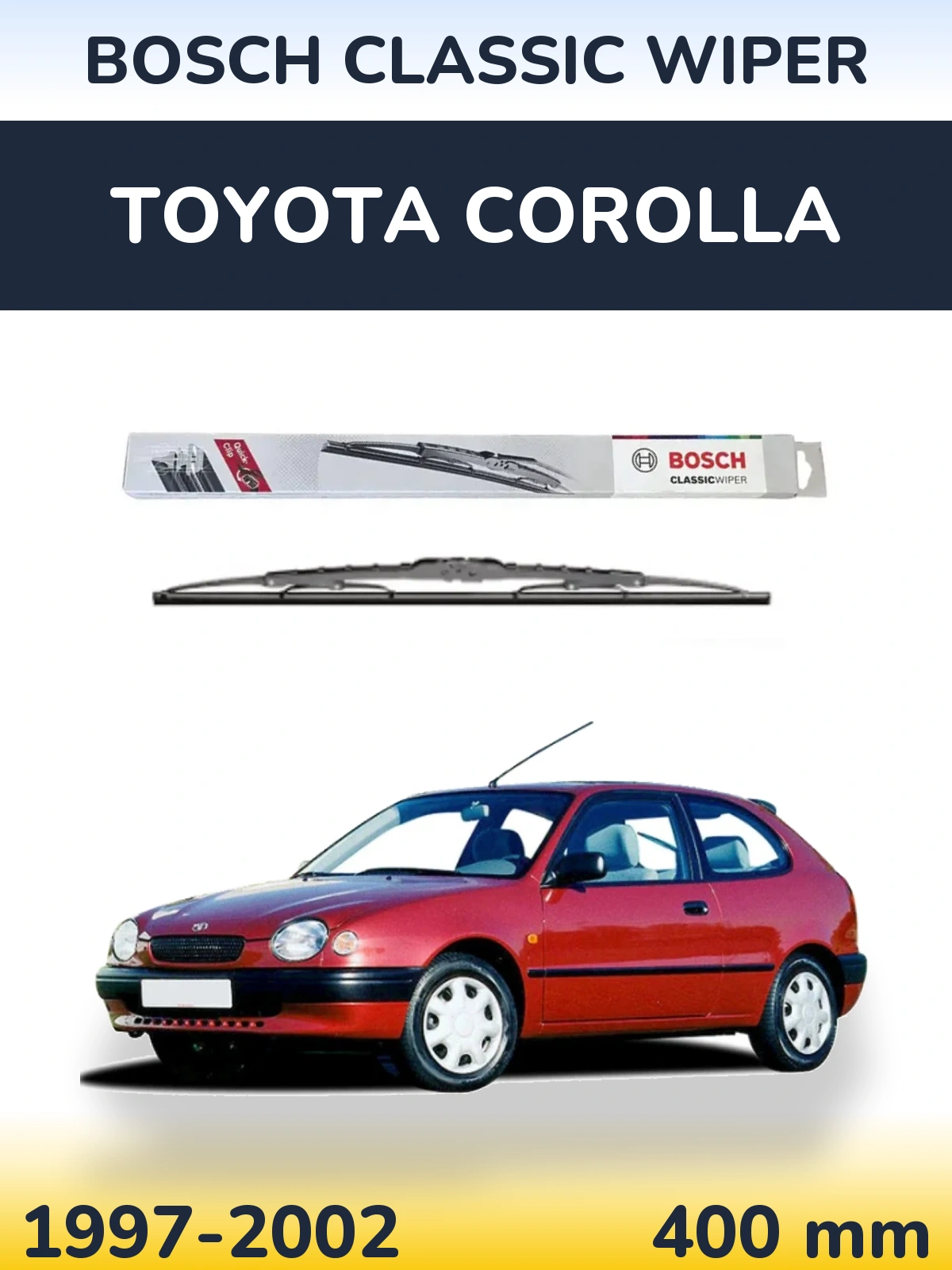 Zadní stěrač BOSCH Classic Wiper 400 mm pro Toyota Corolla 1997-2002