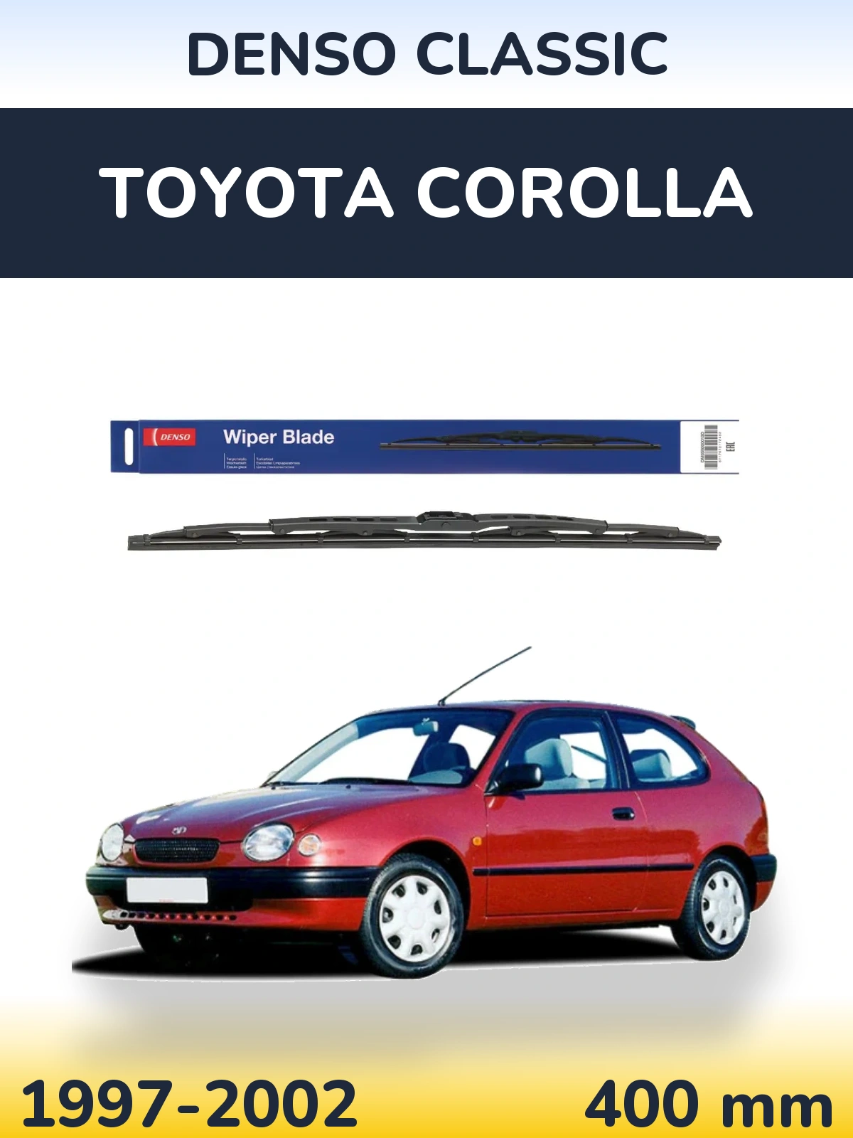 Zadní stěrač Denso Classic 400 mm pro Toyota Corolla 1997-2002