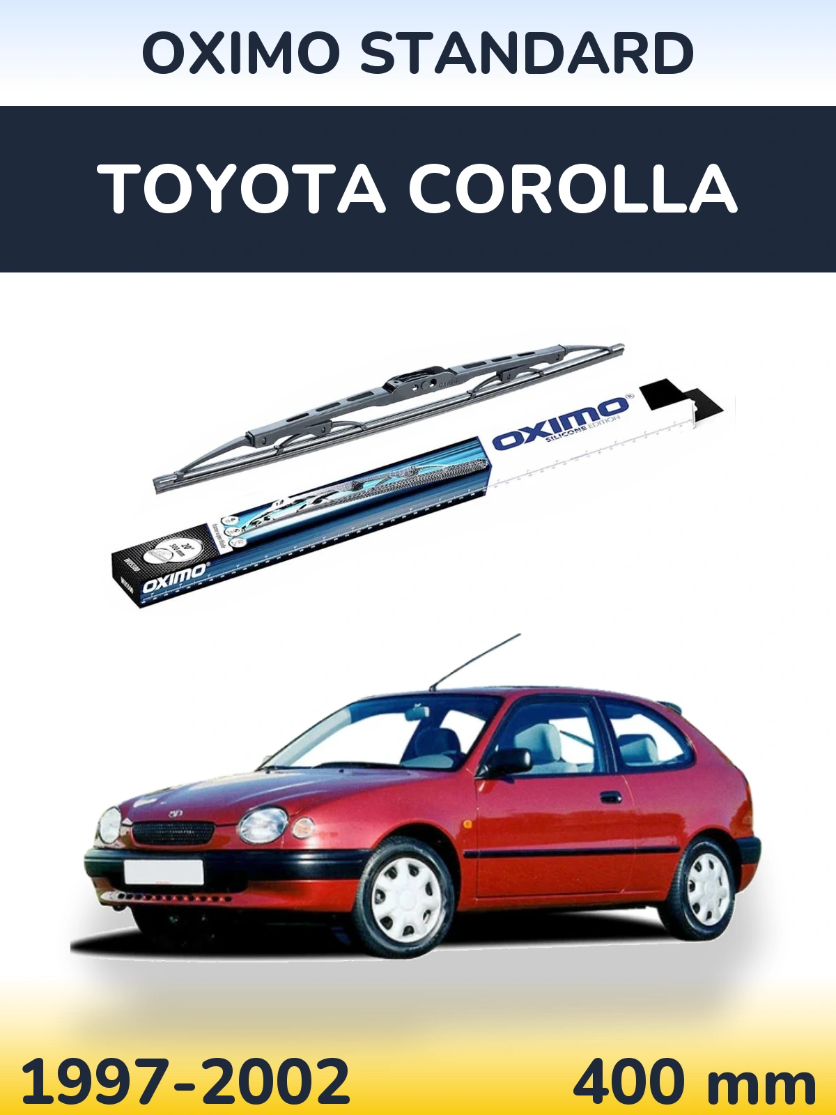 Zadní stěrač Oximo Standard 400 mm pro Toyota Corolla 1997-2002