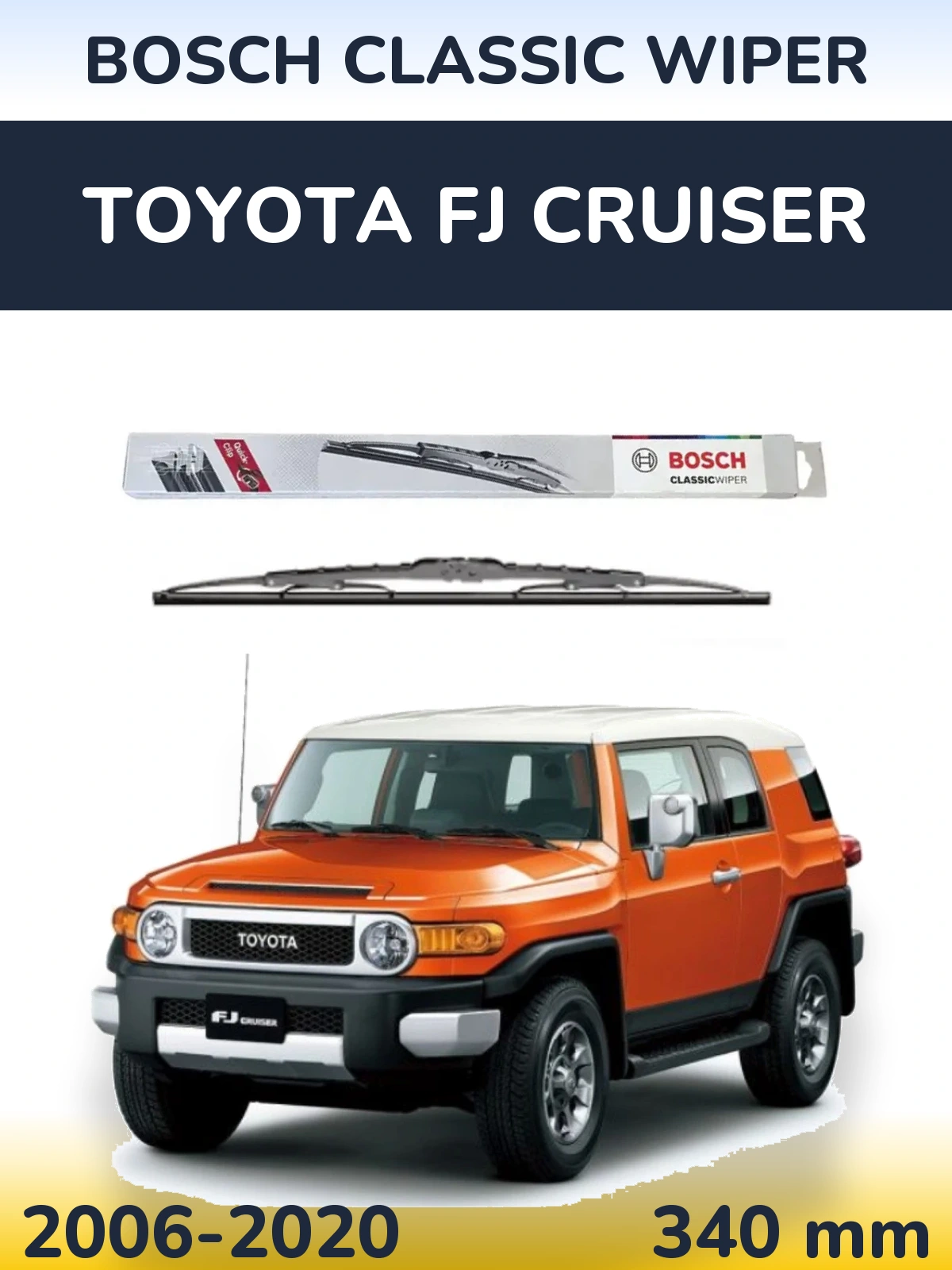 Přední stěrač BOSCH Classic Wiper 340 mm pro Toyota FJ Cruiser 2006-2020