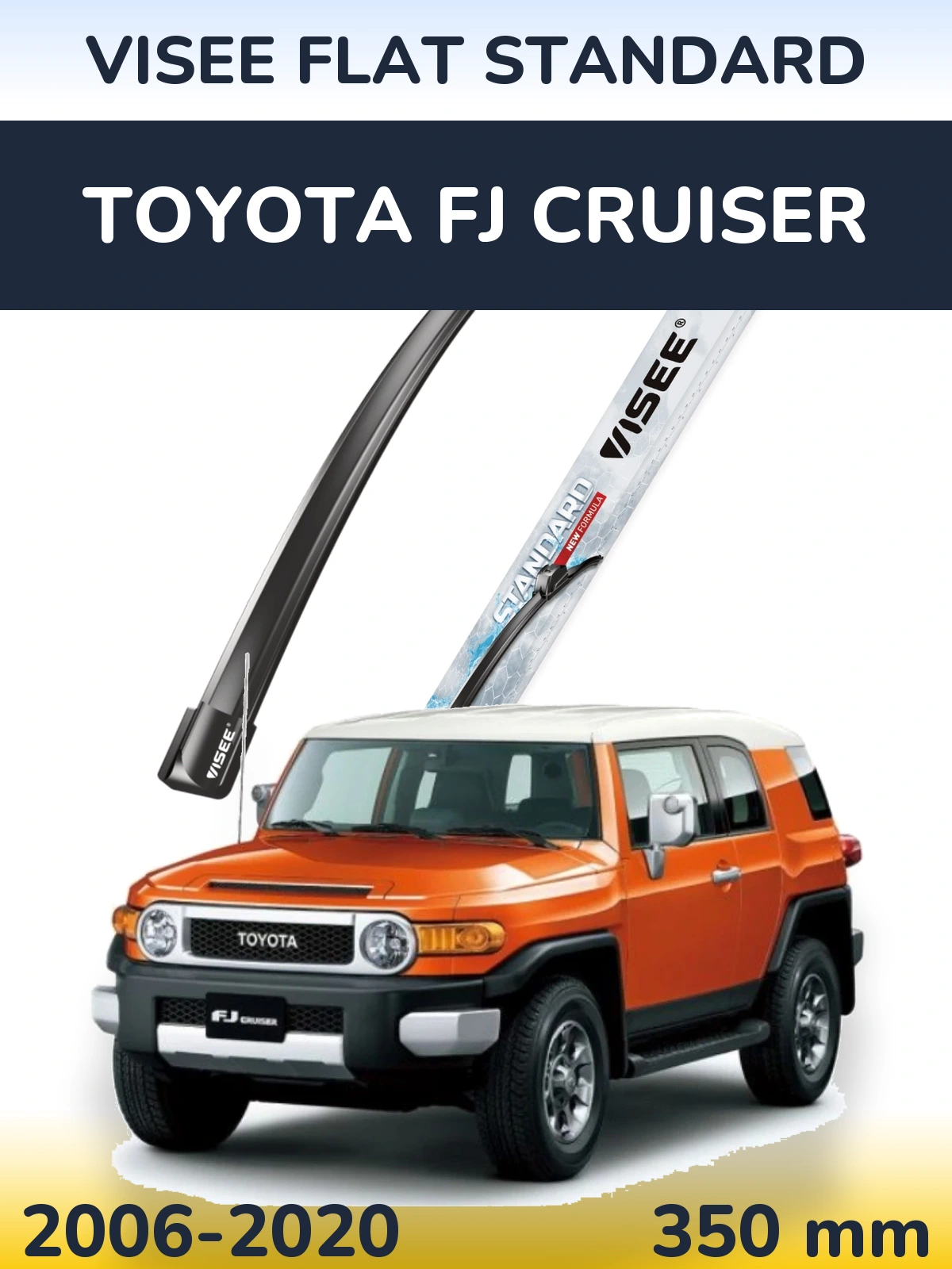 Přední stěrač VISEE FLAT STANDARD 350 mm pro Toyota FJ Cruiser 2006-2020