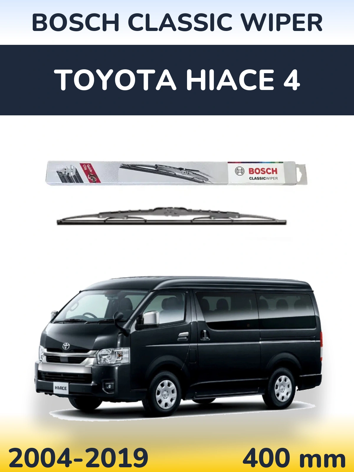 Zadní stěrač BOSCH Classic Wiper 400 mm pro Toyota Hiace 4 2004-2019