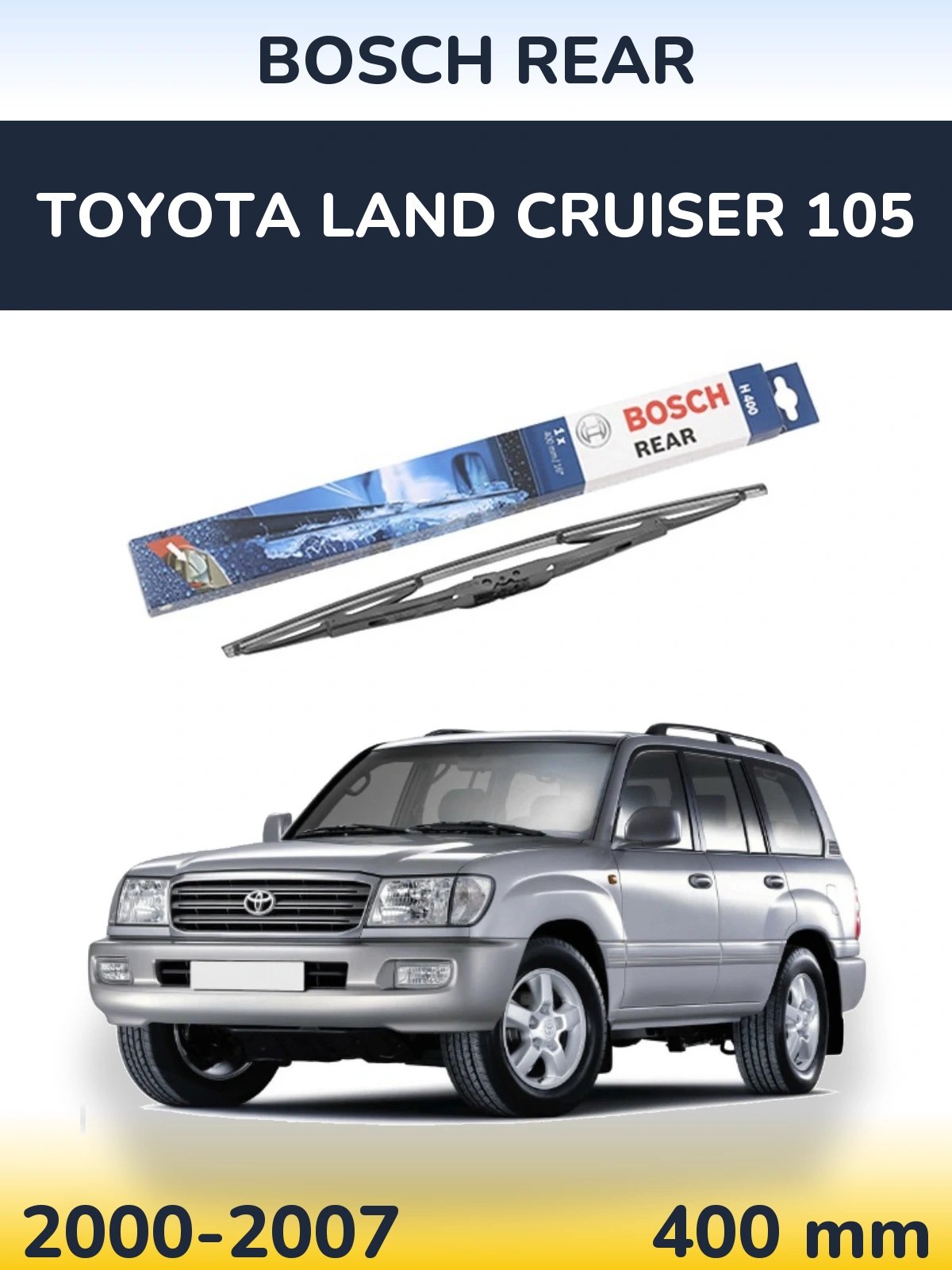 Zadní stěrač BOSCH Rear 400 mm pro Toyota Land Cruiser 105 2000-2007