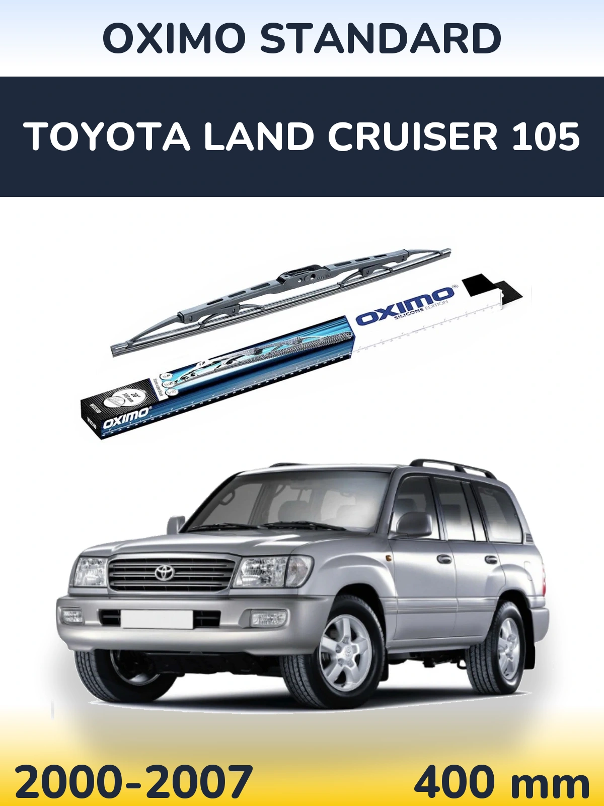 Zadní stěrač Oximo Standard 400 mm pro Toyota Land Cruiser 105 2000-2007