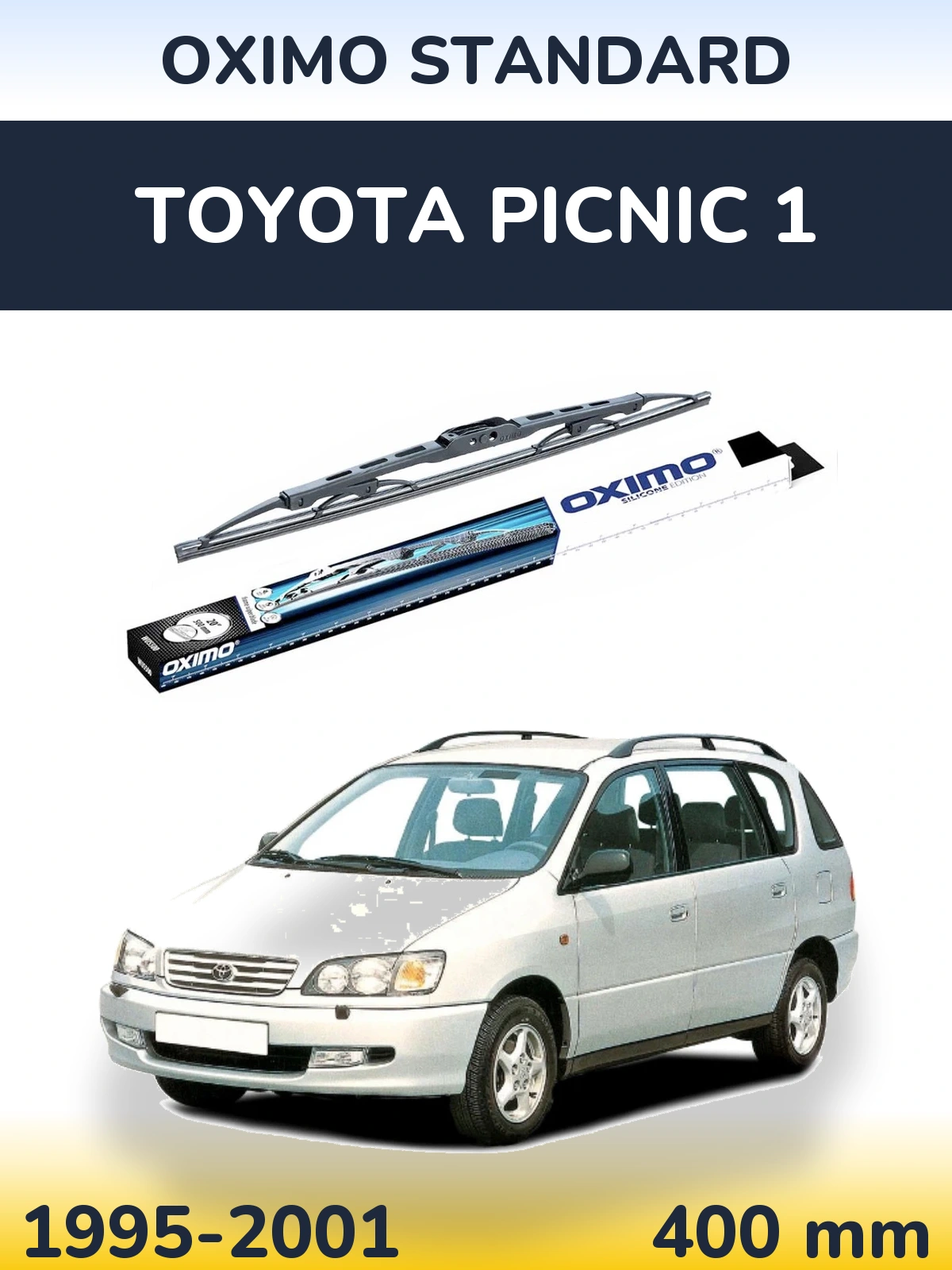 Zadní stěrač Oximo Standard 400 mm pro Toyota Picnic 1 1995-2001