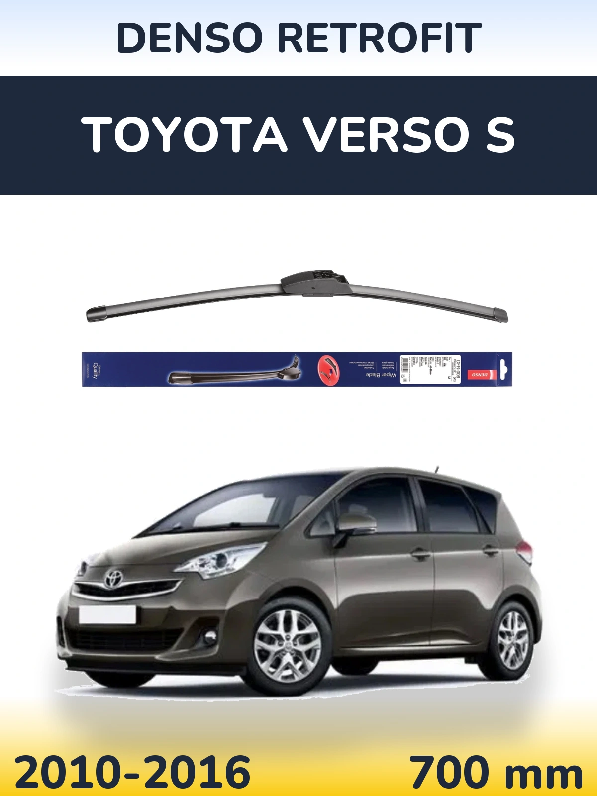 Přední stěrač Denso Retrofit 700 mm pro Toyota Verso S 2010-2016