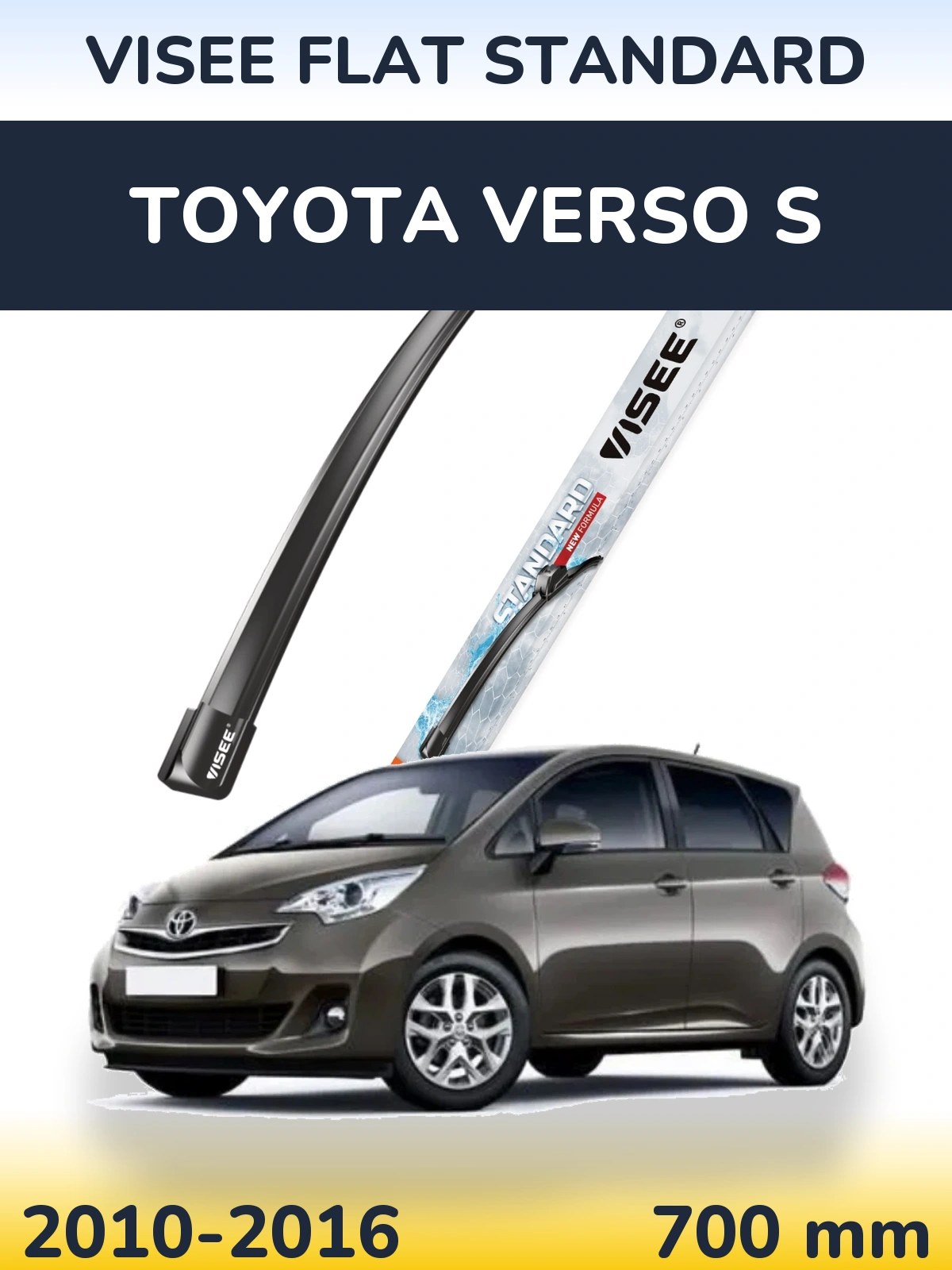 Přední stěrač VISEE FLAT STANDARD 700 mm pro Toyota Verso S 2010-2016