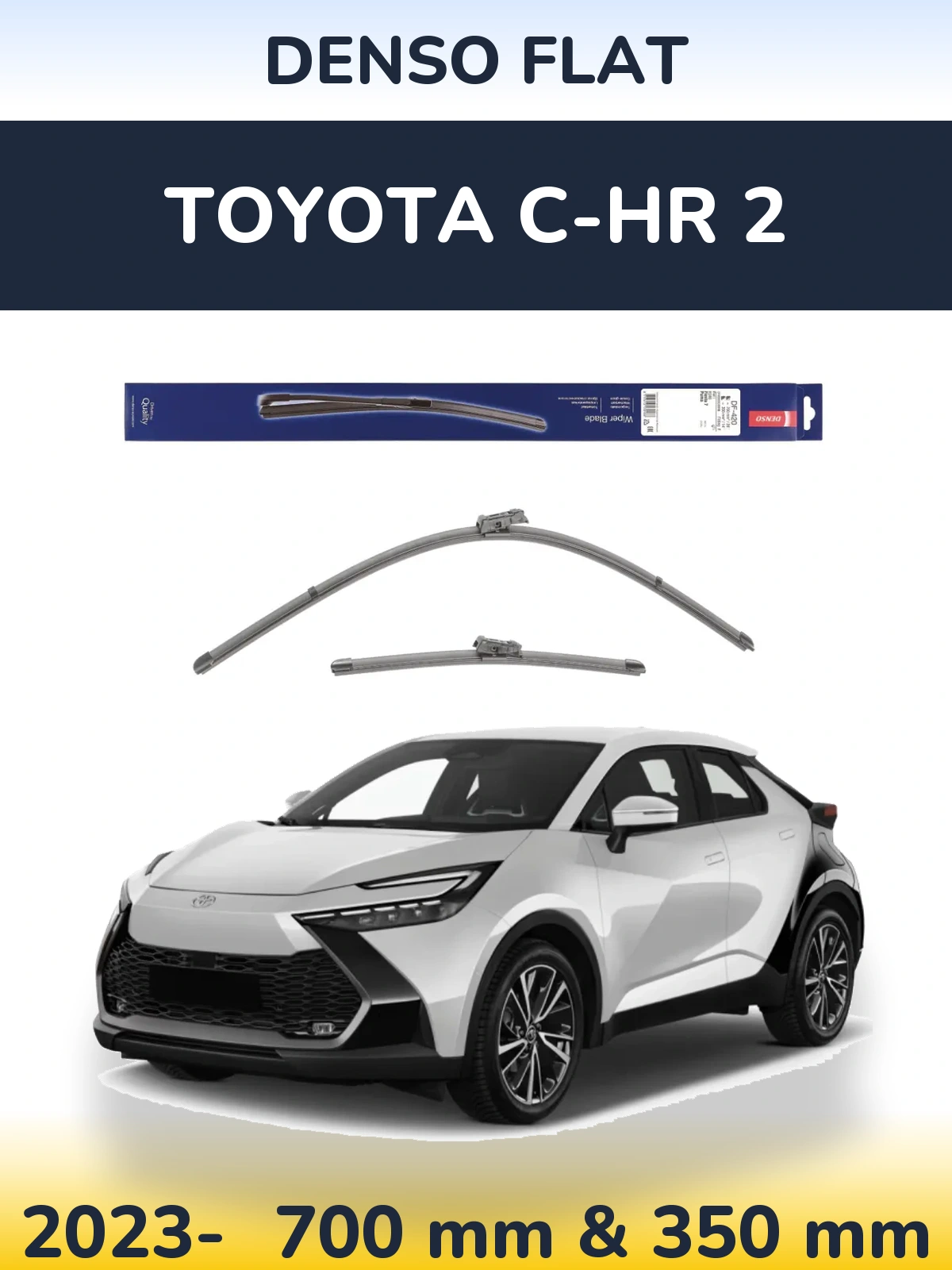Sada předních stěračů Denso Flat 700 a 350 mm pro Toyota C-HR 2 2023-2026