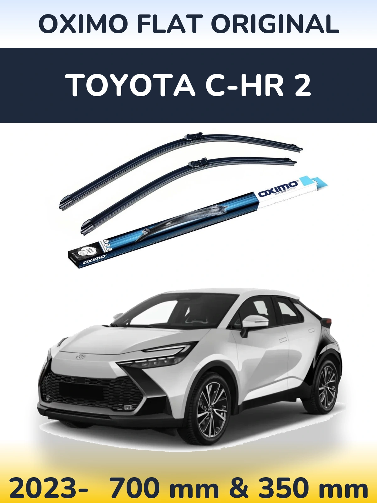 Sada předních stěračů Oximo Flat Original 700 a 350 mm pro Toyota C-HR 2 2023-2026