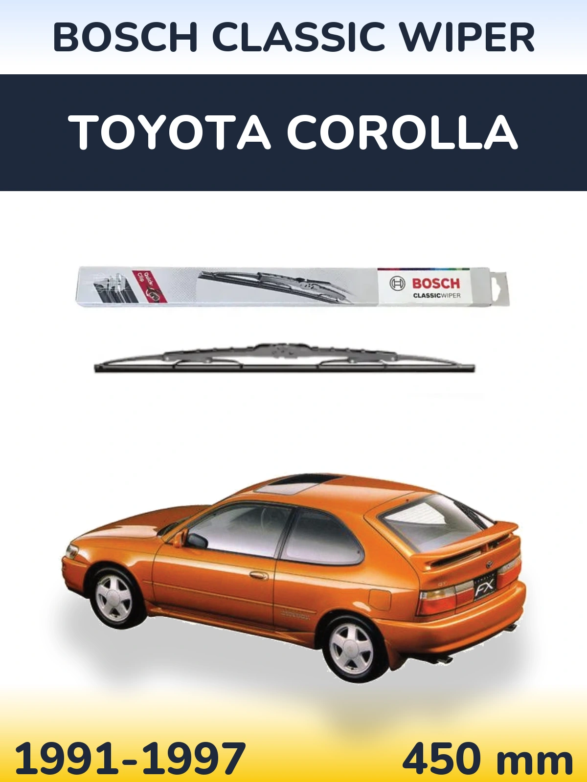 Zadní stěrač BOSCH Classic Wiper 450 mm pro Toyota Corolla 1991-1997