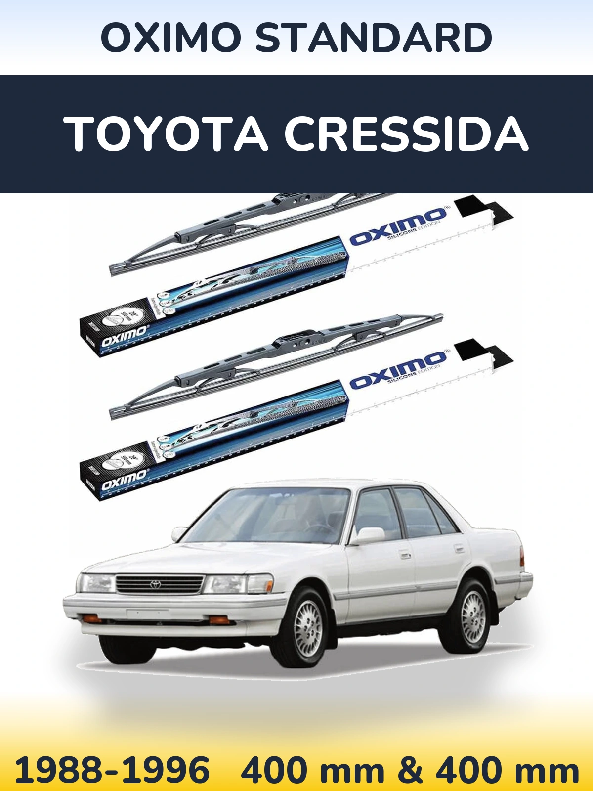 Комплект передніх щіток Oximo Standard 400 & 400 мм для Toyota Cressida 1988-1996