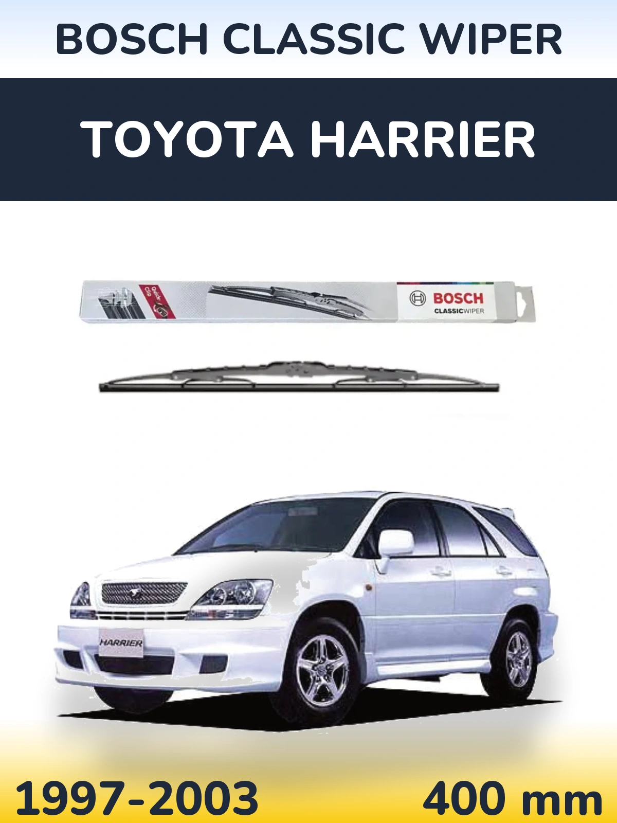 Zadní stěrač BOSCH Classic Wiper 400 mm pro Toyota Harrier 1997-2003