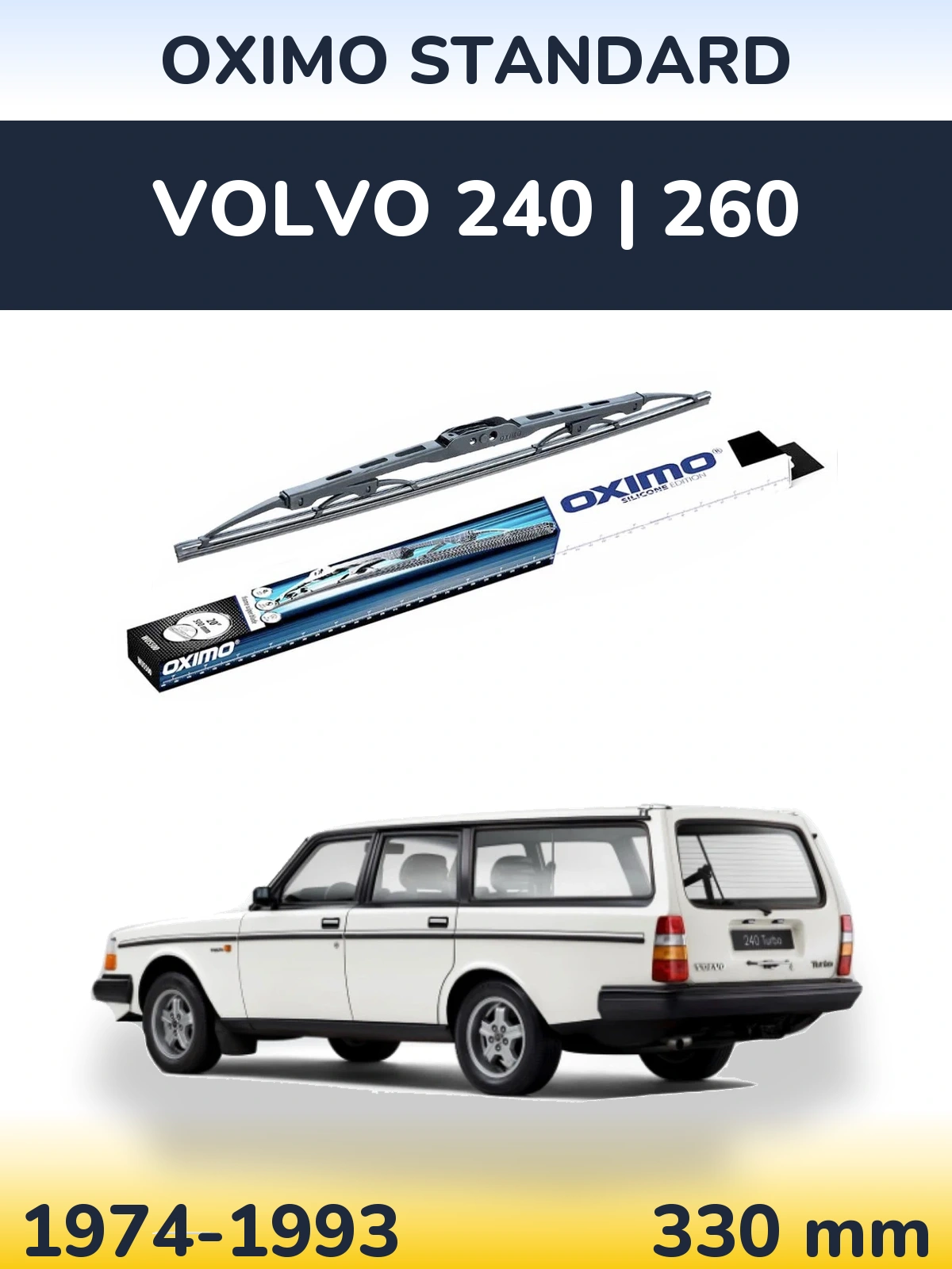 Zadní stěrač Oximo Standard 325 mm pro Volvo 240 | 260 1974-1993