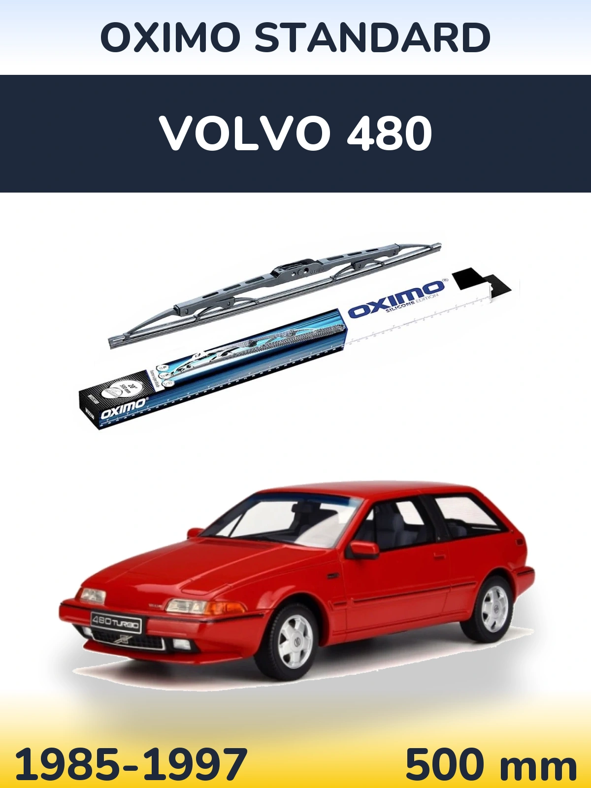 Zadní stěrač Oximo Standard 500 mm pro Volvo 480 1985-1997