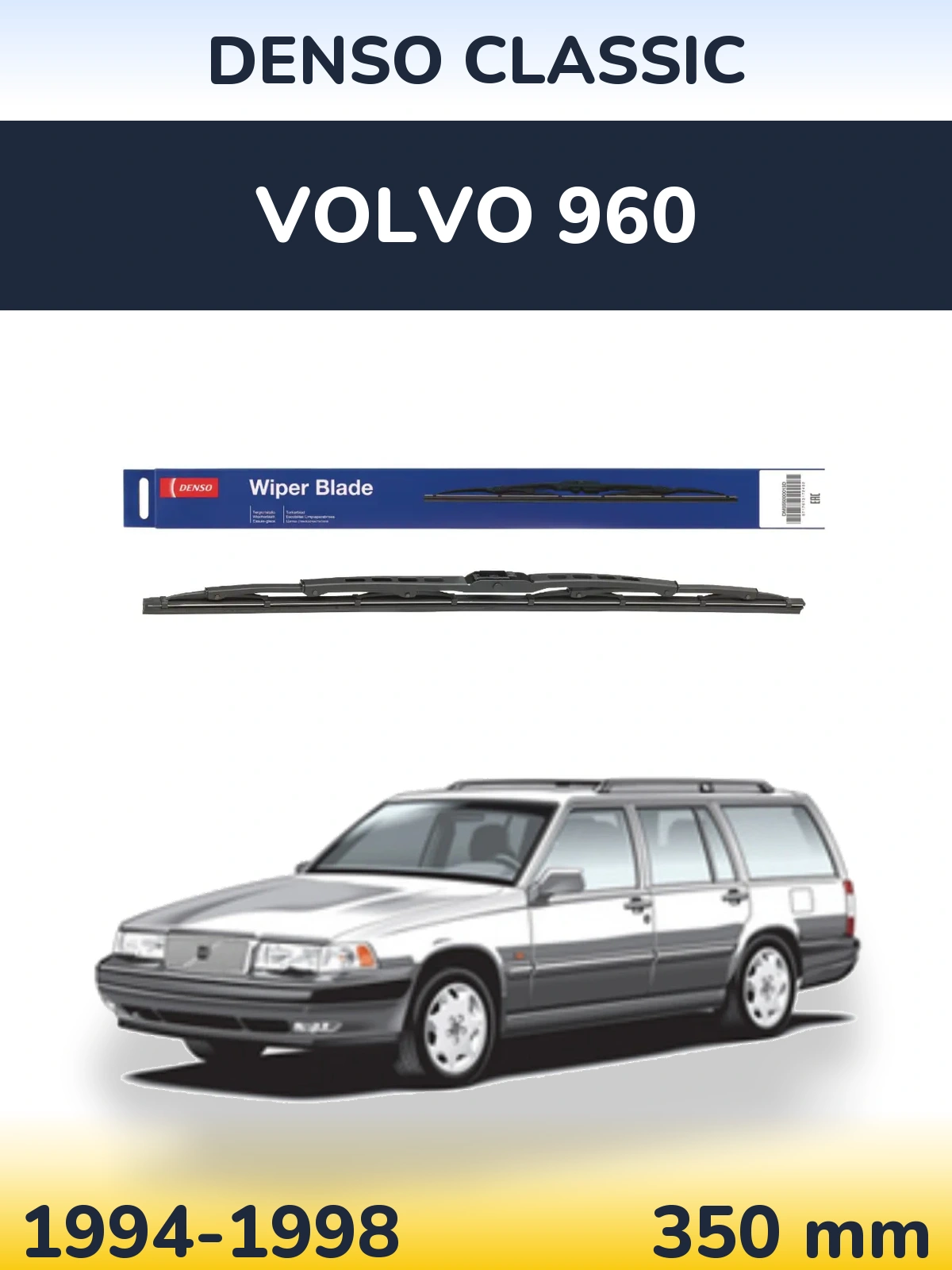 Zadní stěrač Denso Classic 350 mm pro Volvo 960 1994-1998