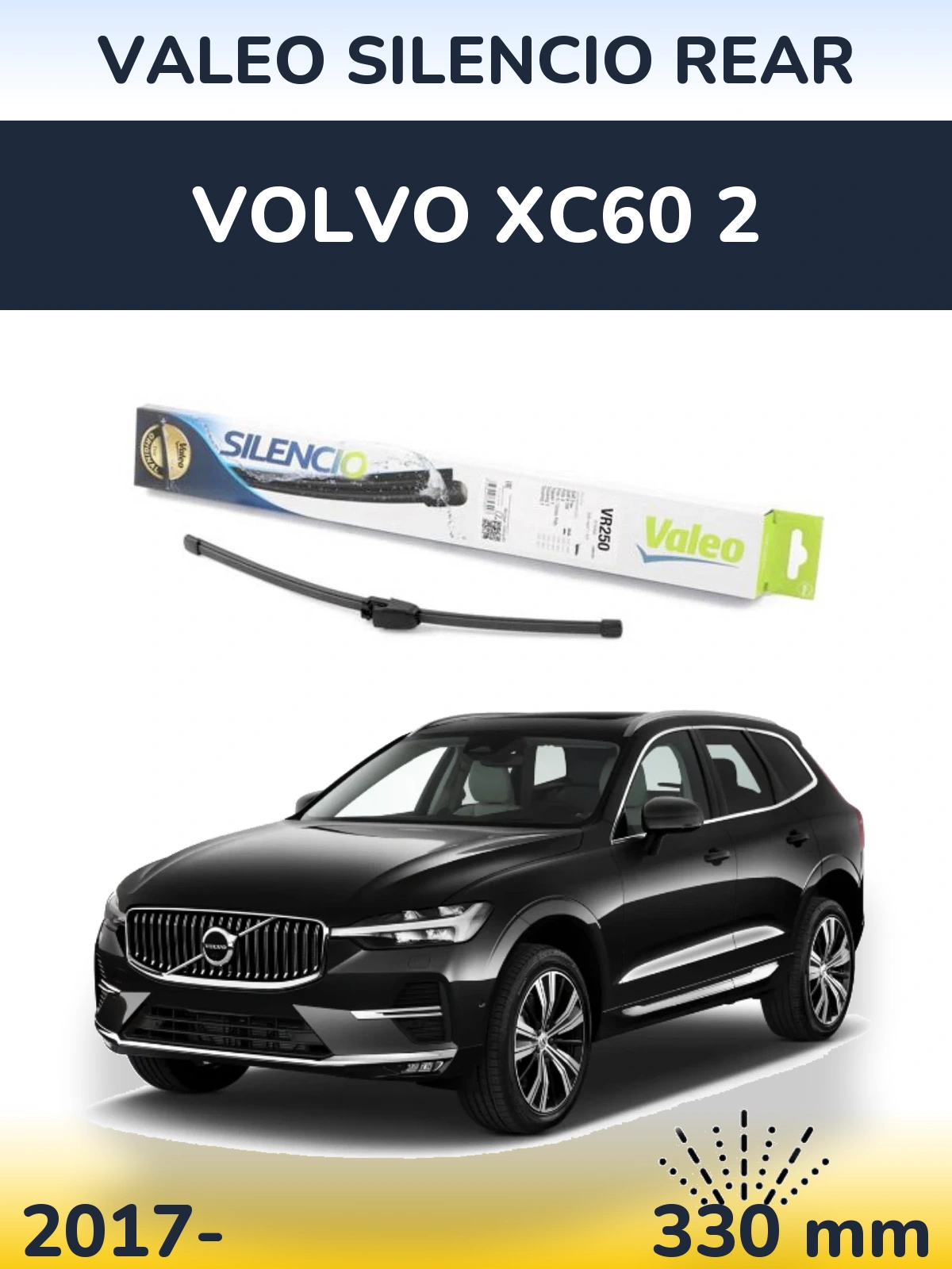 Zadní stěrač Valeo Silencio Rear 335 mm pro Volvo XC60 2 2017-2026