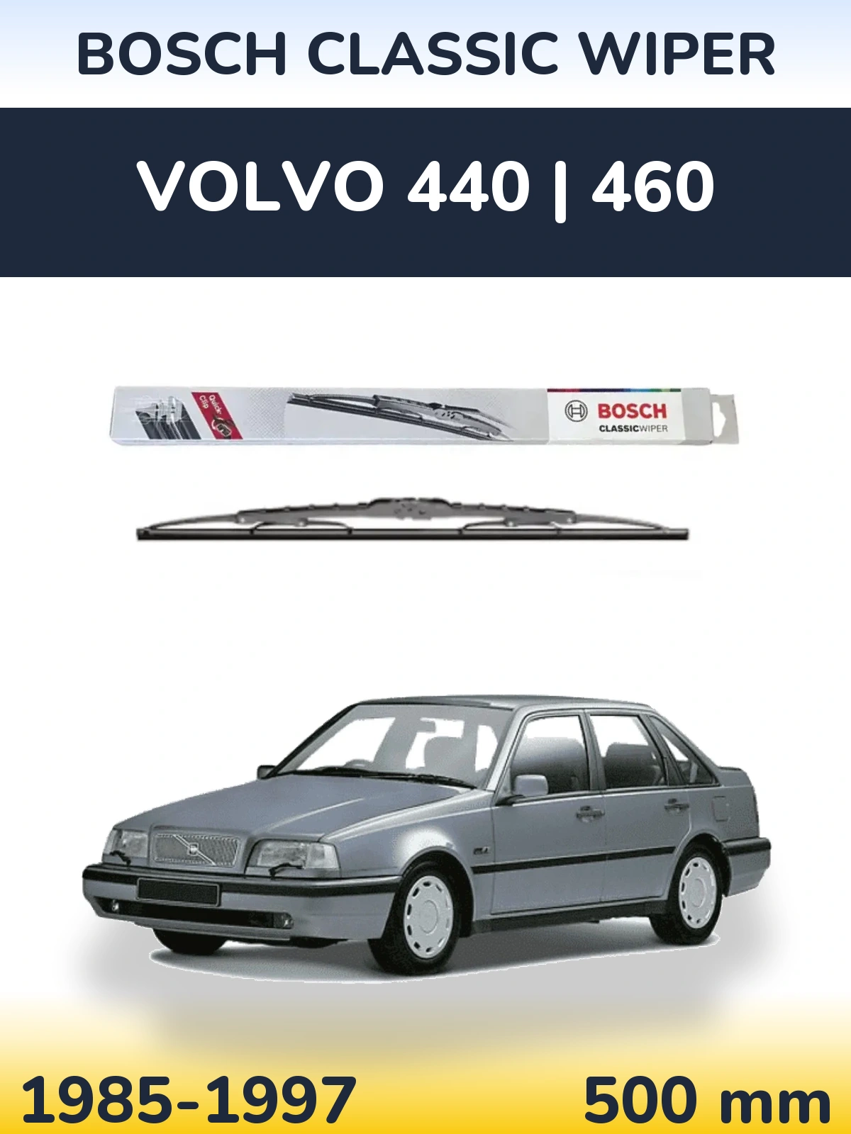 Zadní stěrač BOSCH Classic Wiper 500 mm pro Volvo 440 | 460 1985-1997