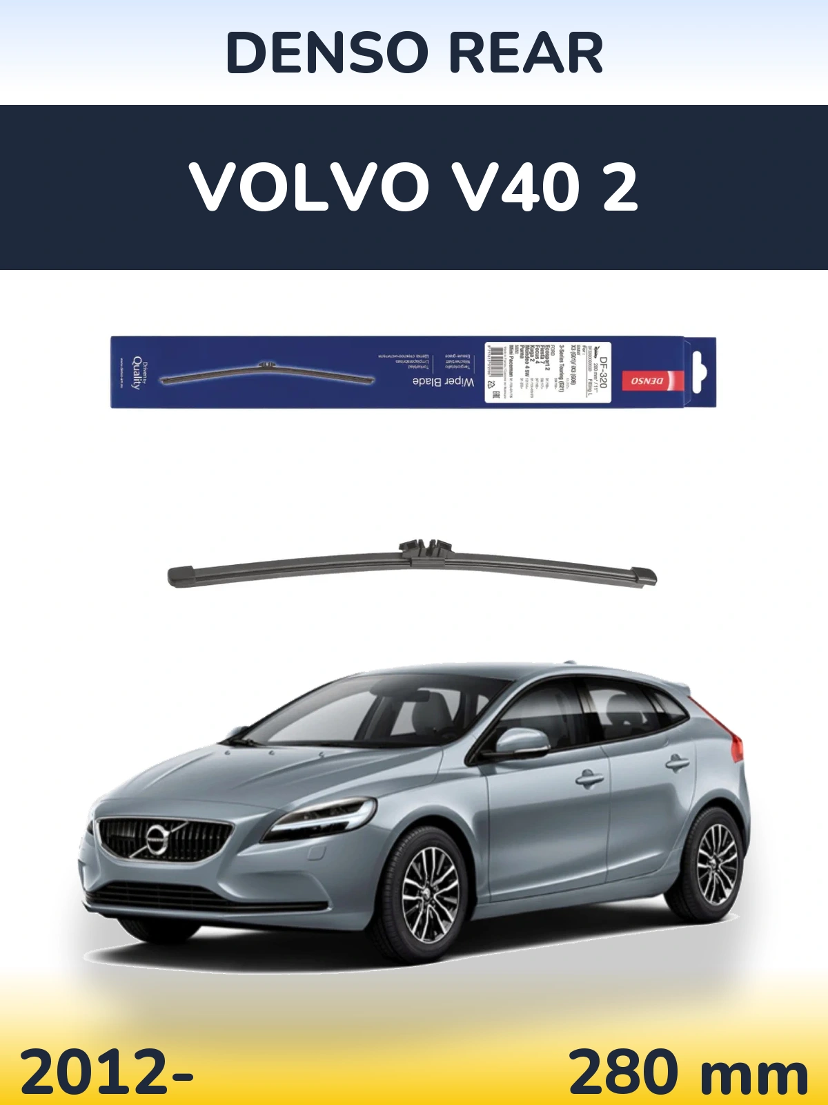 Zadní stěrač Denso Rear 280 mm pro Volvo V40 2 2012-2026