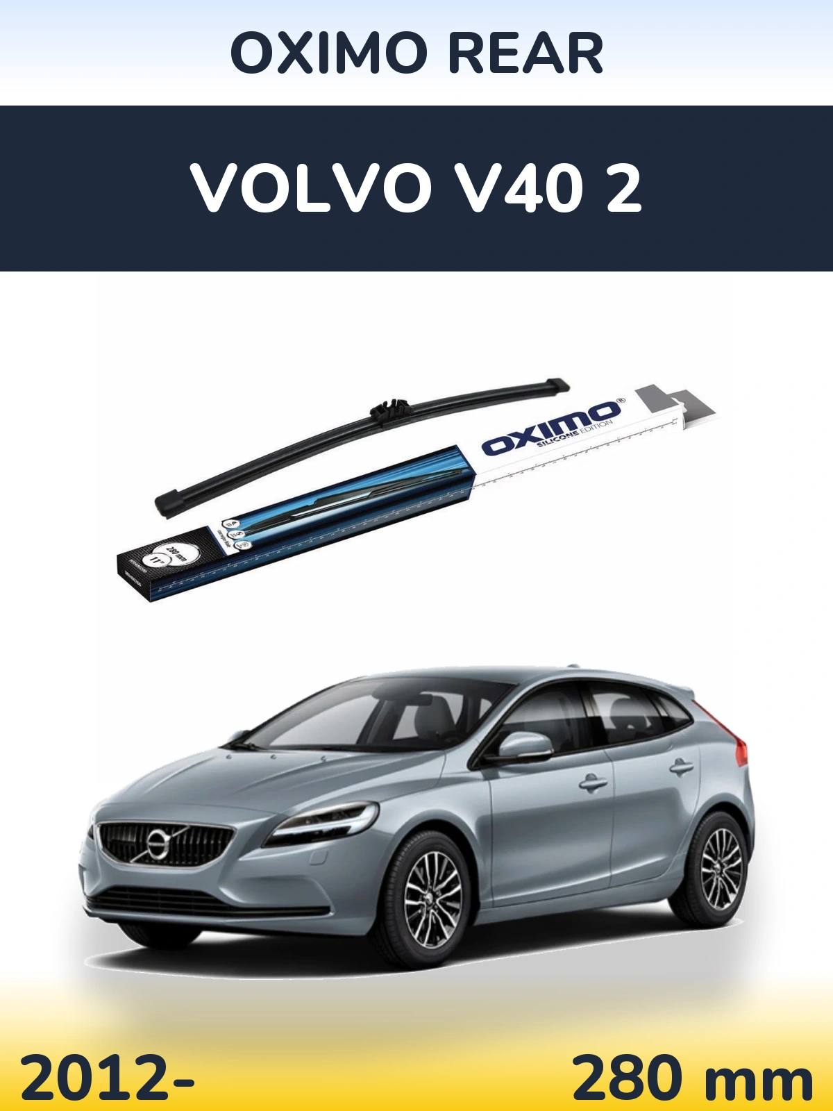 Zadní stěrač Oximo Rear 280 mm pro Volvo V40 2 2012-2026