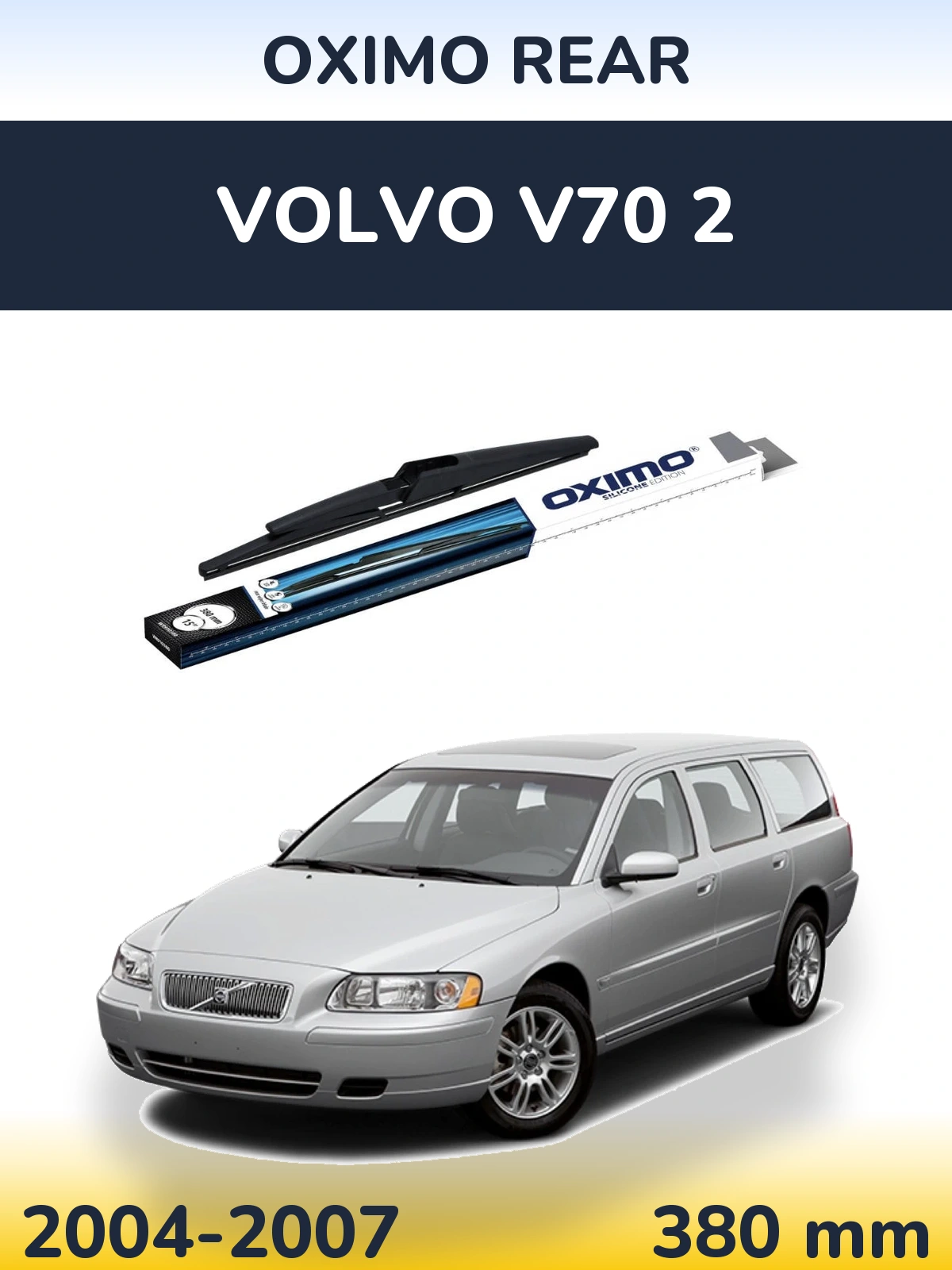 Zadní stěrač Oximo Rear 380 mm pro Volvo V70 2 2004-2007