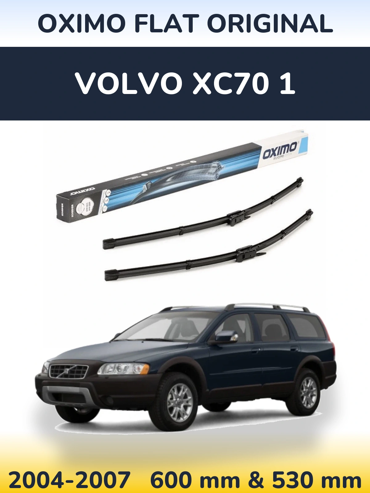 Sada předních stěračů Oximo Flat Original 600 a 550 mm pro Volvo XC70 1 2004-2007
