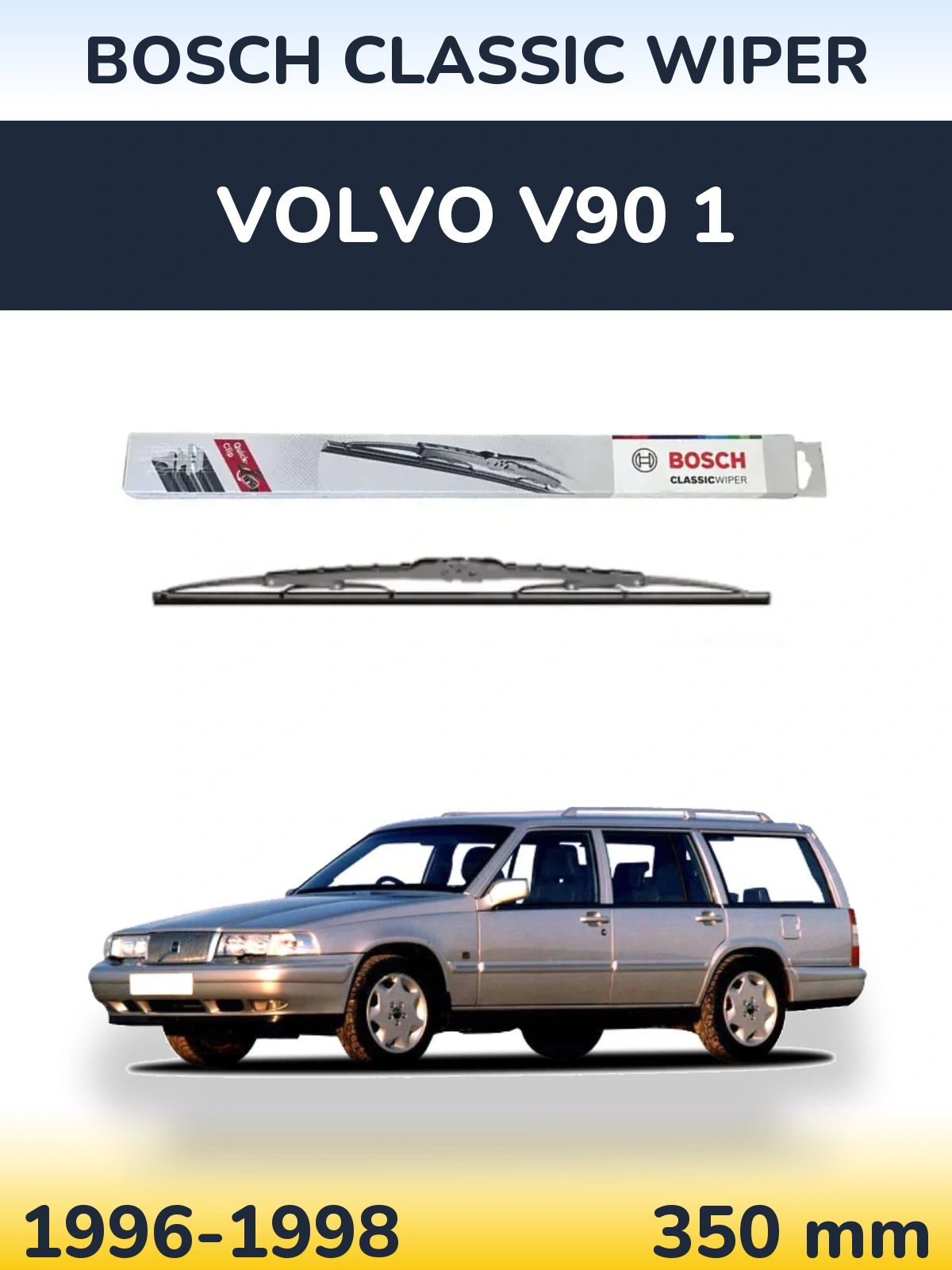 Zadní stěrač BOSCH Classic Wiper 340 mm pro Volvo V90 1 1996-1998
