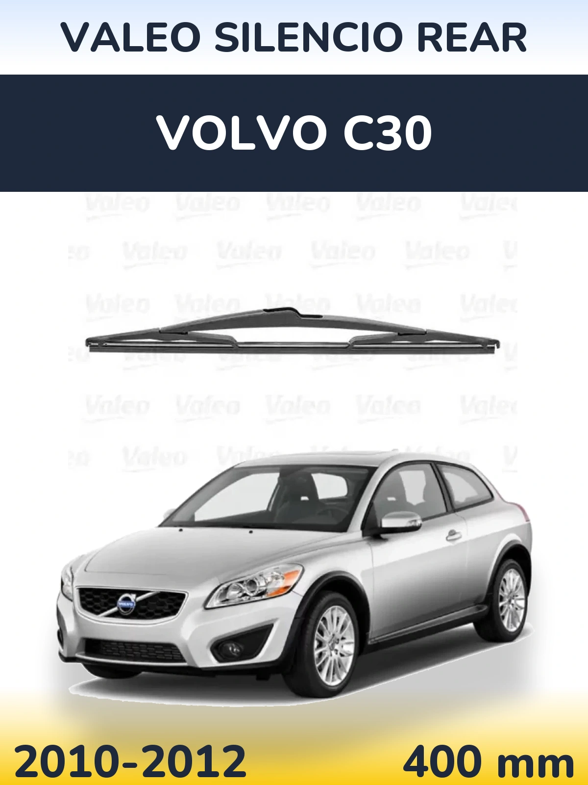 Zadní stěrač Valeo Silencio Rear 400 mm pro Volvo C30 2010-2012