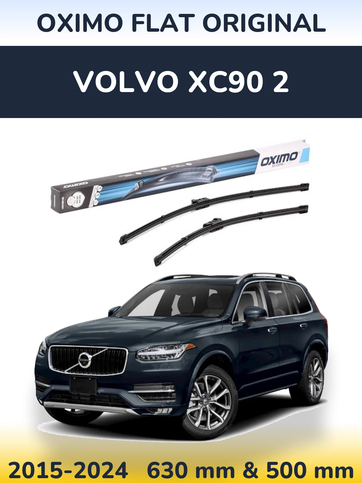 Sada předních stěračů Oximo Flat Original 600 a 500 mm pro Volvo XC90 2 2015-2024