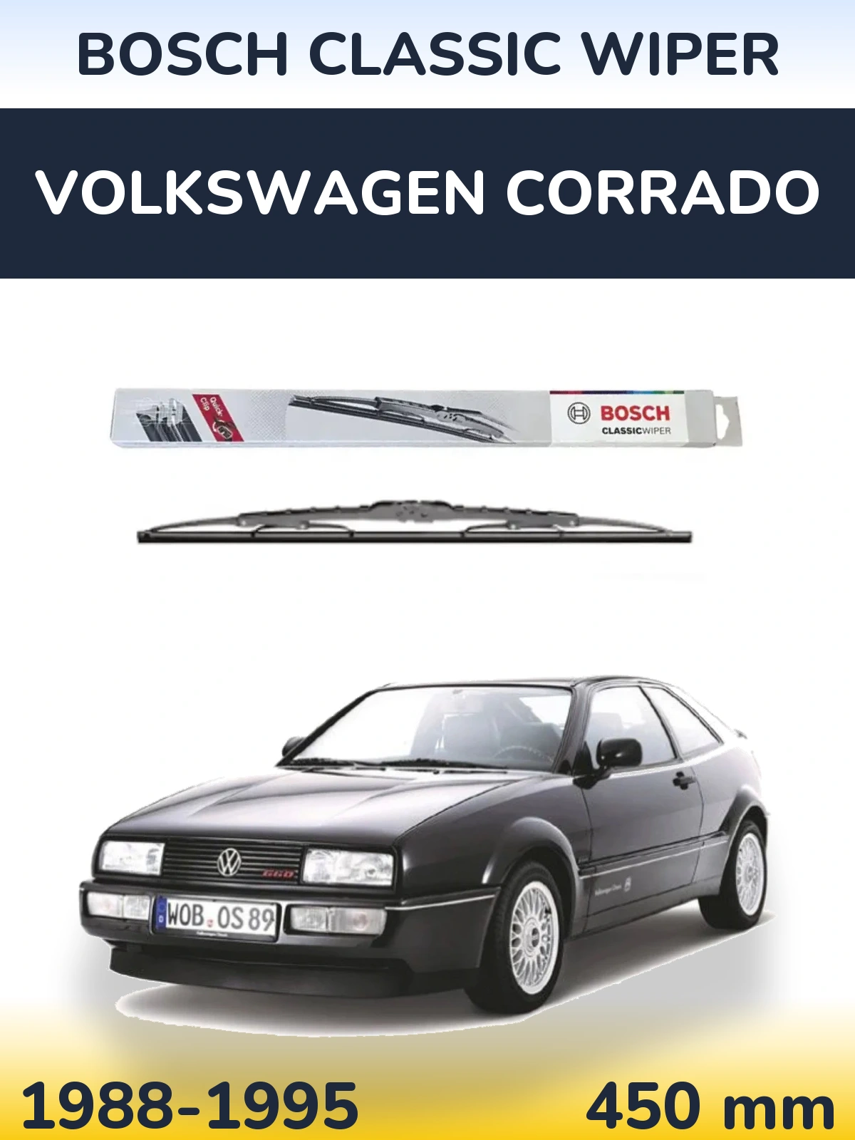 Zadní stěrač BOSCH Classic Wiper 450 mm pro Volkswagen Corrado 1988-1995