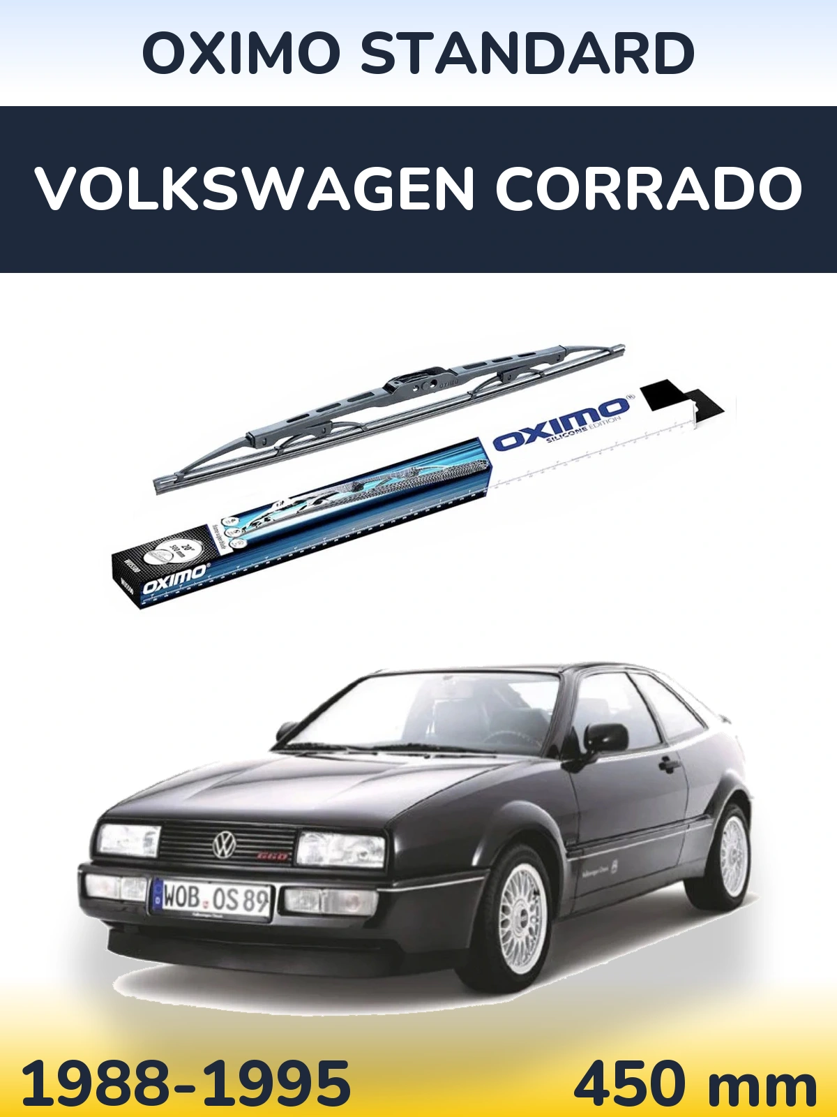 Zadní stěrač Oximo Standard 450 mm pro Volkswagen Corrado 1988-1995