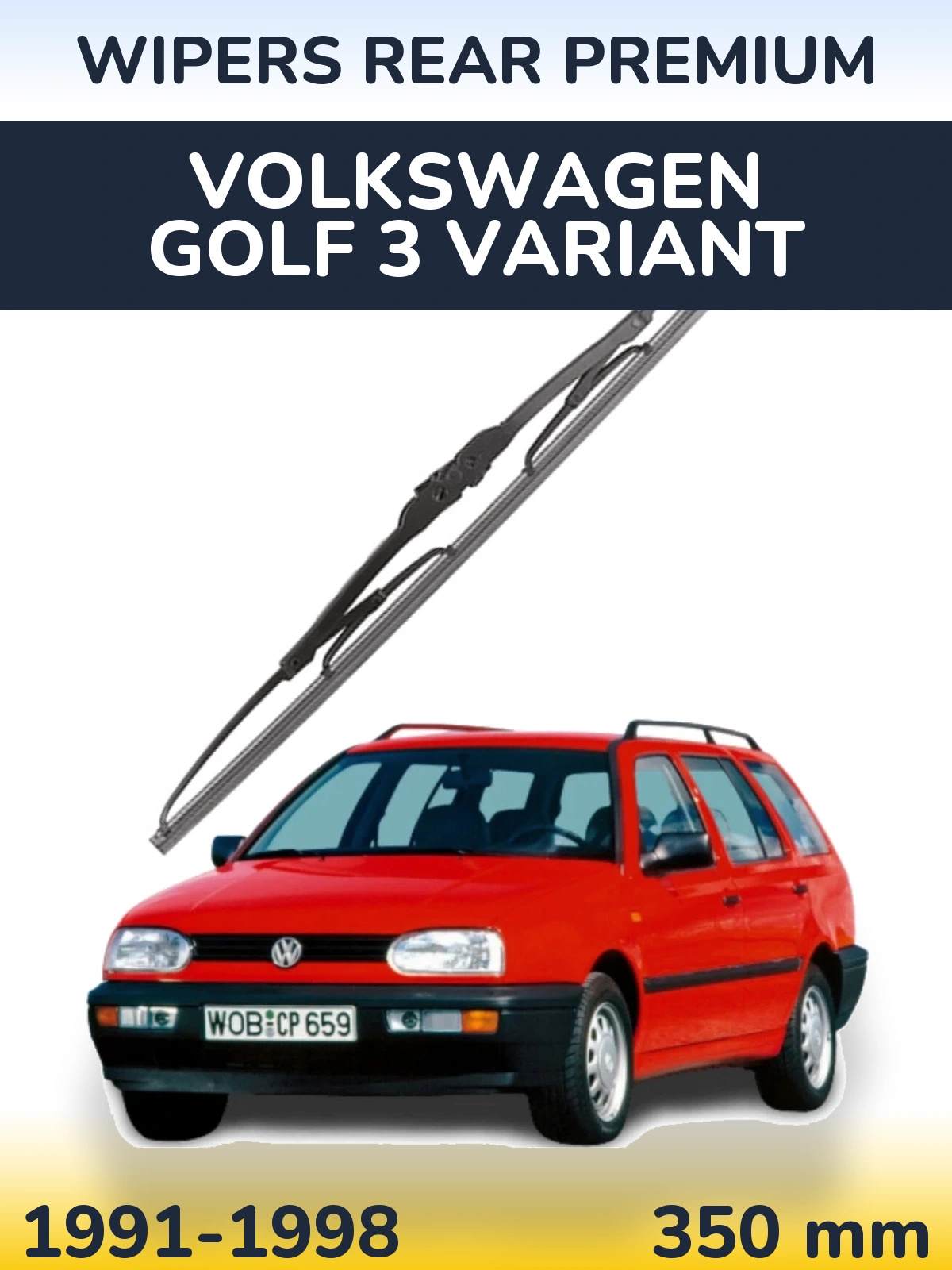 Zadní stěrač WIPERS REAR PREMIUM 350 mm pro Volkswagen Golf 3 Variant 1991-1998