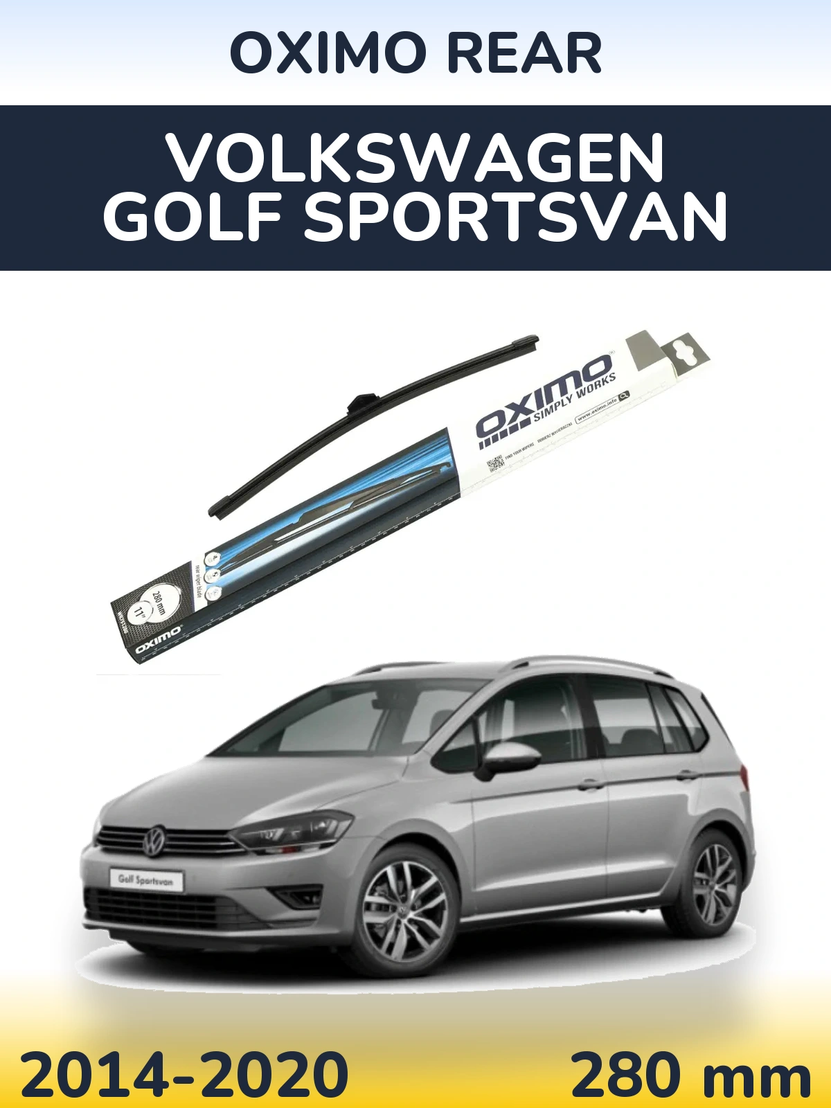 Zadní stěrač Oximo Rear 280 mm pro Volkswagen Golf Sportsvan 2014-2020