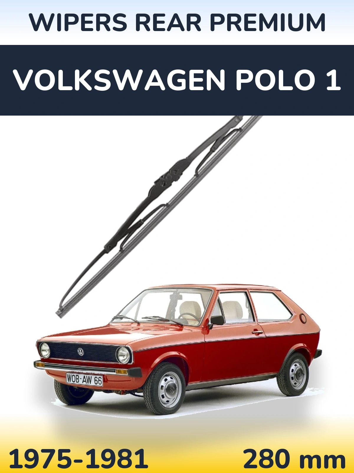 Zadní stěrač WIPERS REAR PREMIUM 280 mm pro Volkswagen Polo 1 1975-1981