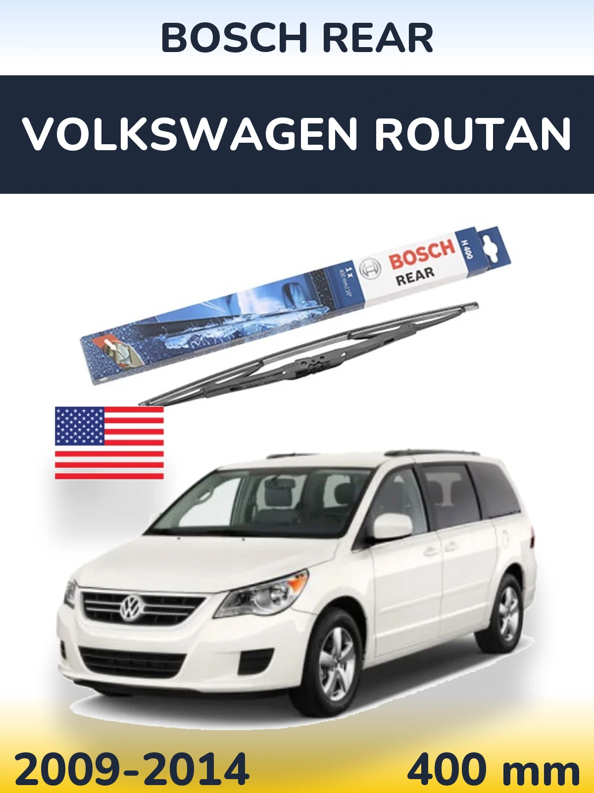 Задня щітка BOSCH Rear 400 мм для Volkswagen Routan 2009-2014