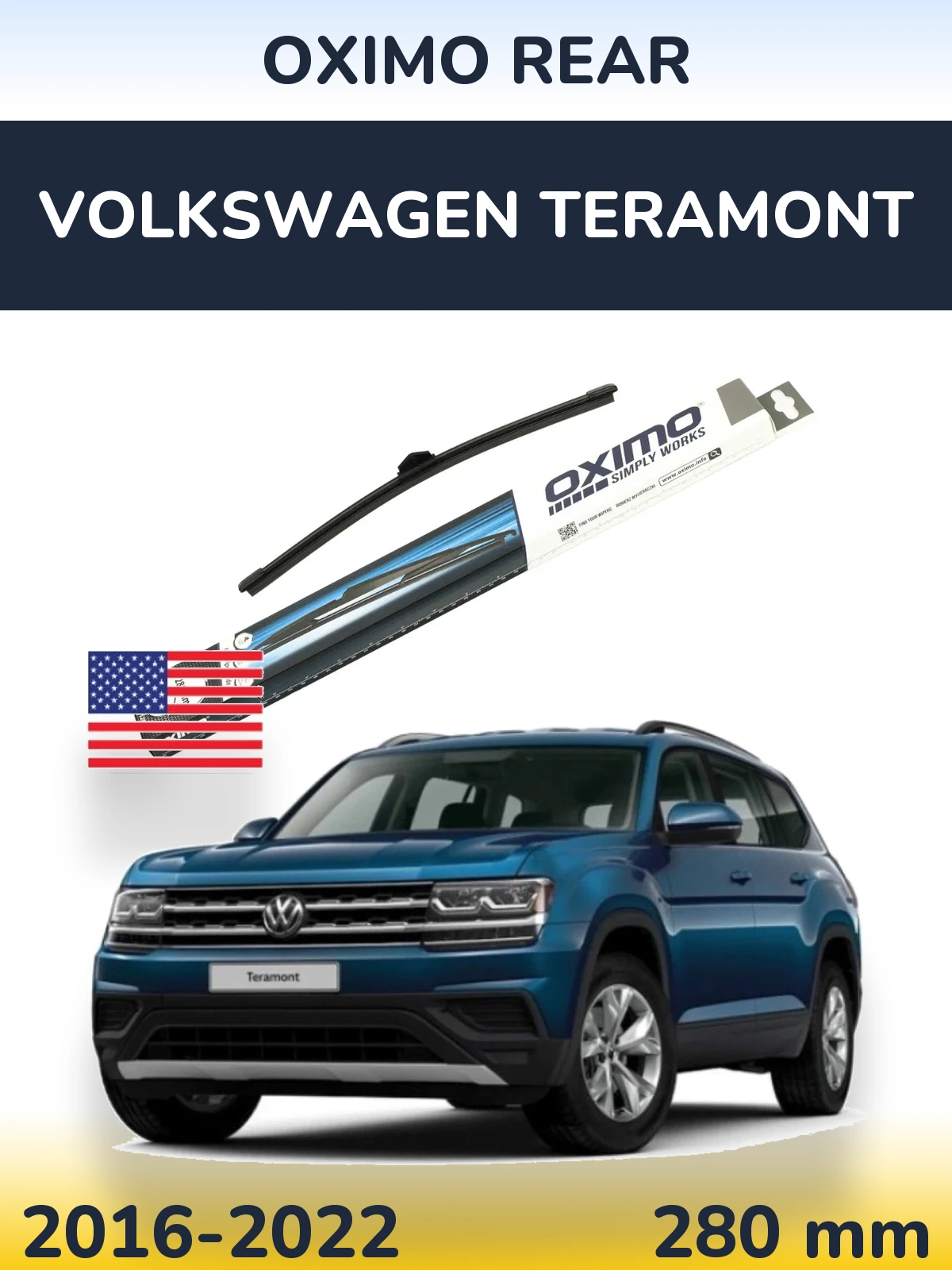 Zadní stěrač Oximo Rear 280 mm pro Volkswagen Teramont 2016-2022