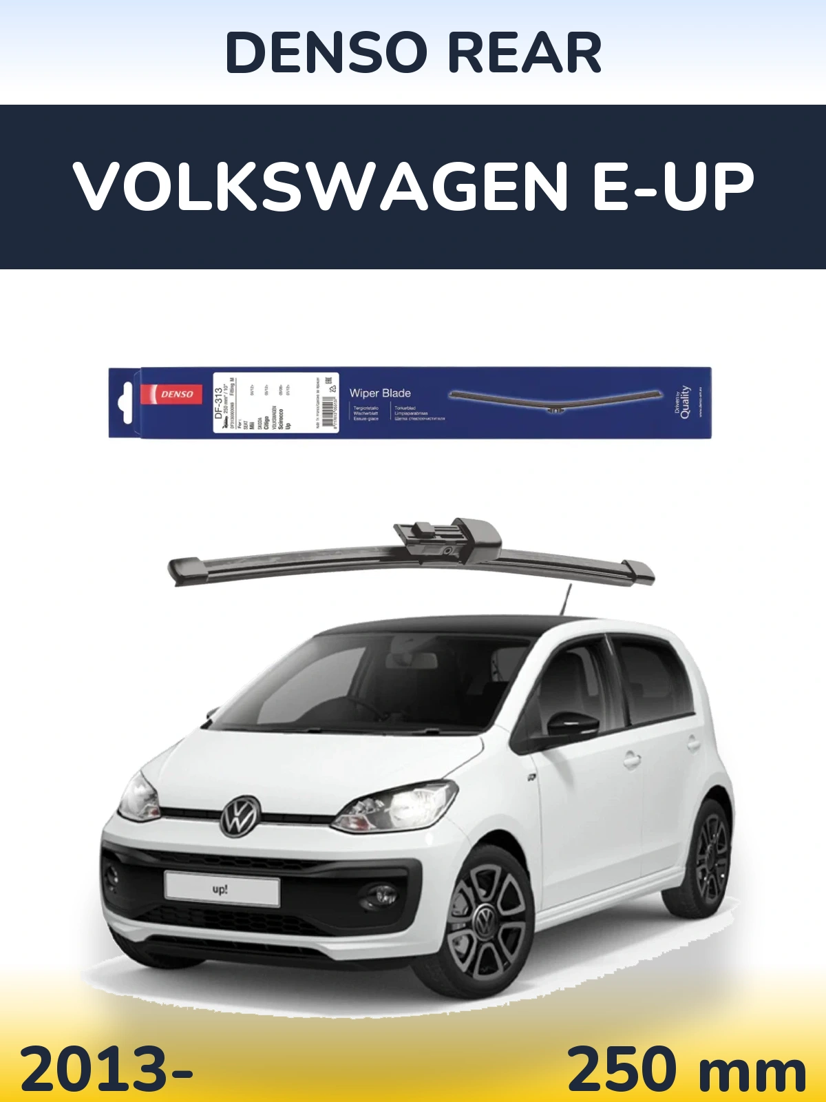 Zadní stěrač Denso Rear 250 mm pro Volkswagen e-Up 2013-2026