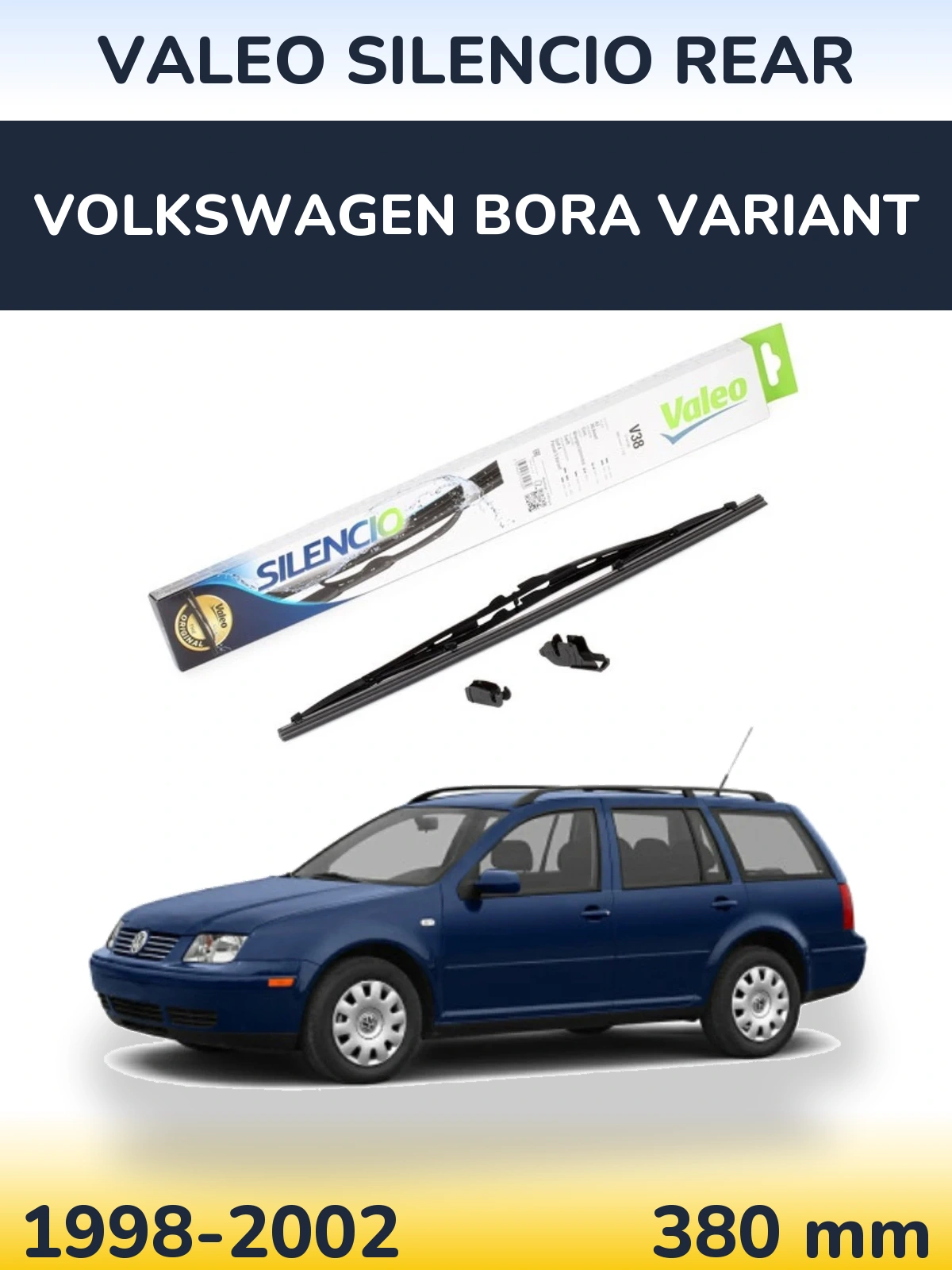 Zadní stěrač Valeo Silencio Rear 380 mm pro Volkswagen Bora Variant 1998-2002