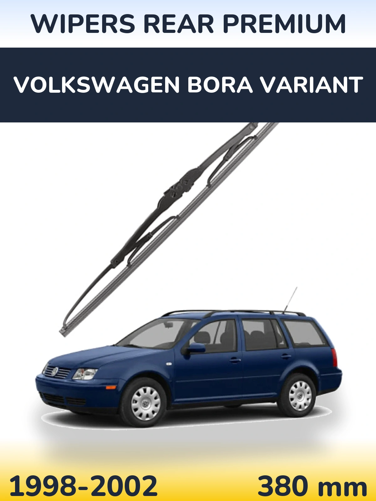 Zadní stěrač WIPERS REAR PREMIUM 380 mm pro Volkswagen Bora Variant 1998-2002