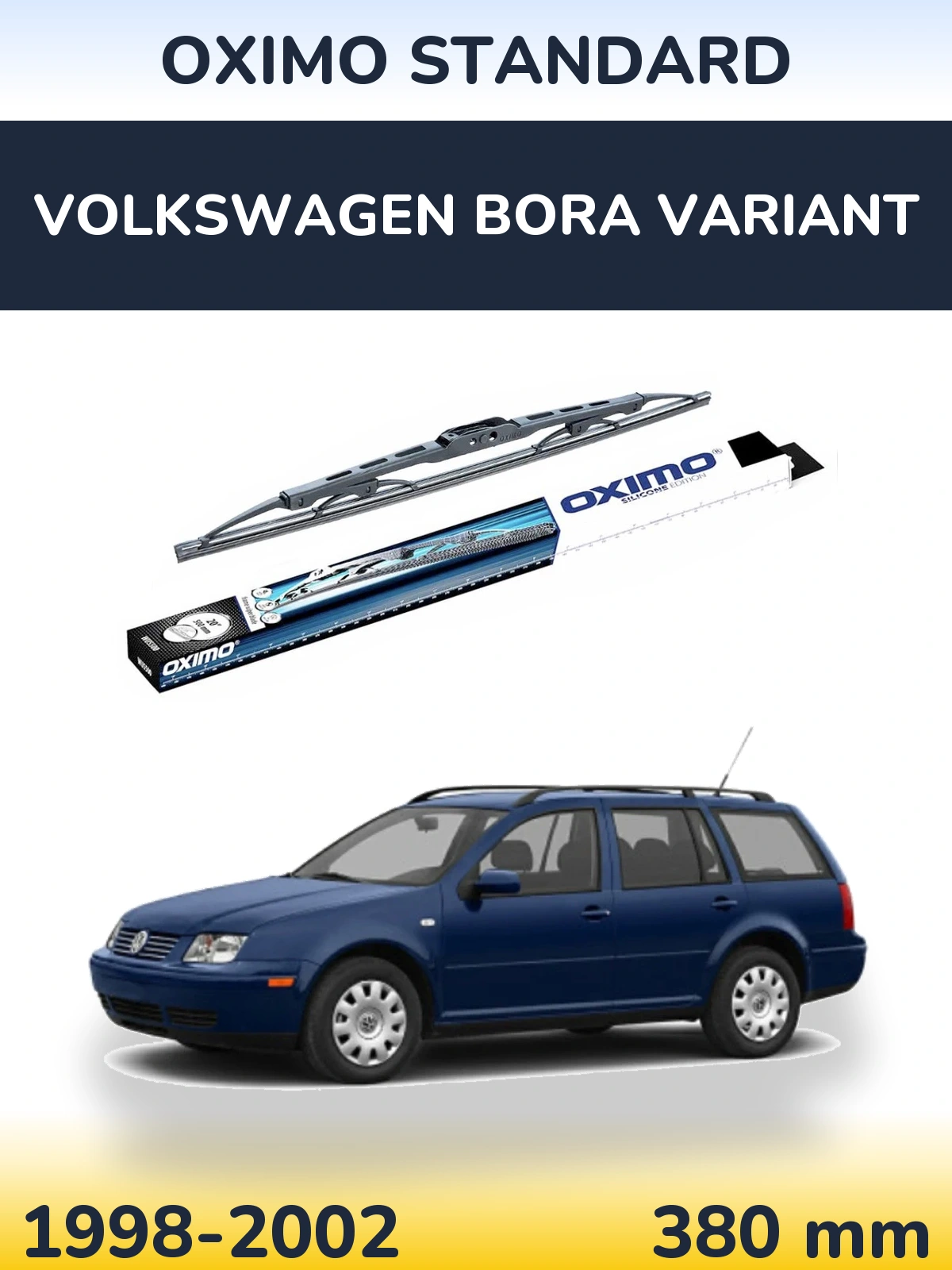 Zadní stěrač Oximo Standard 375 mm pro Volkswagen Bora Variant 1998-2002