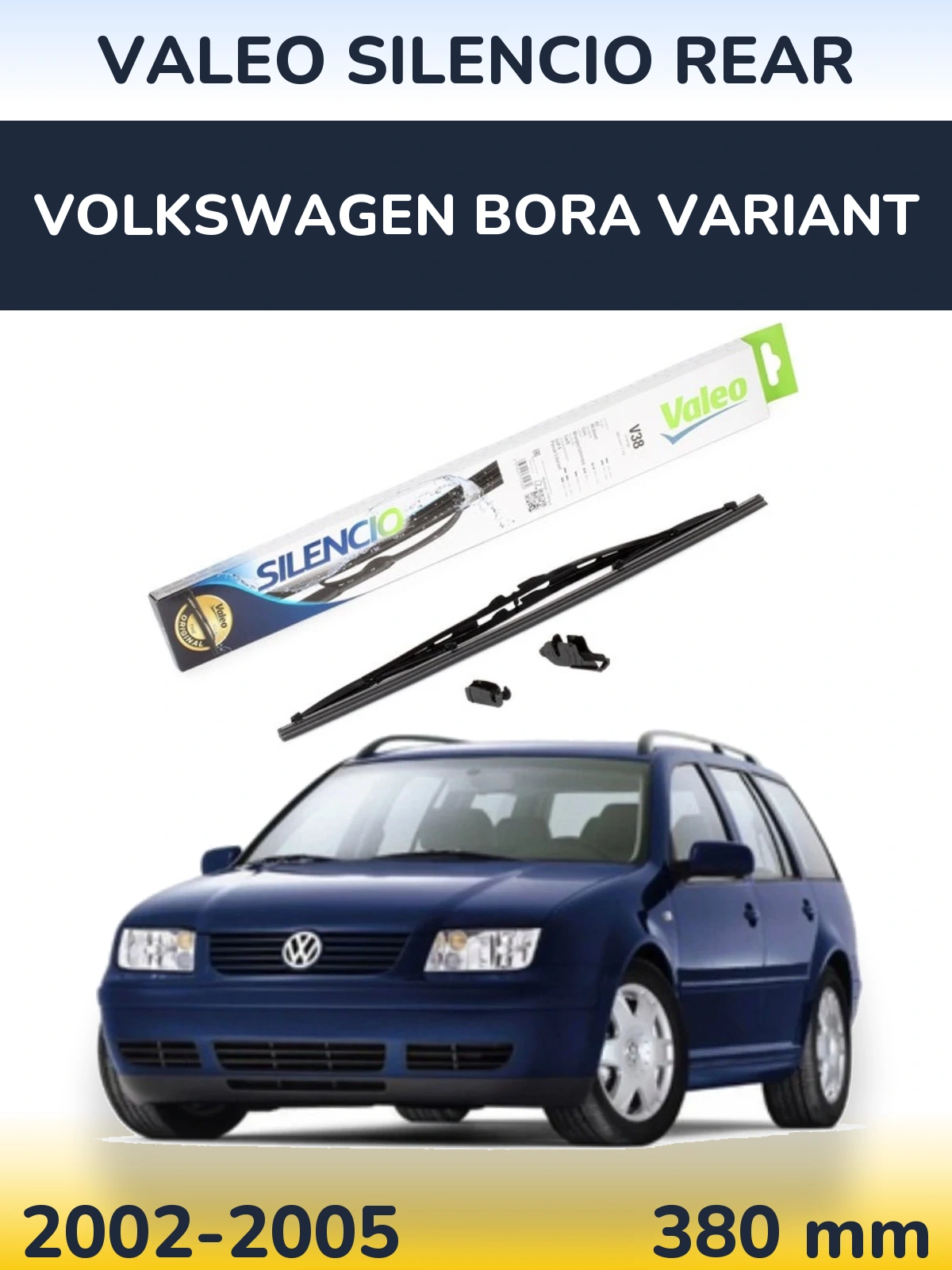 Zadní stěrač Valeo Silencio Rear 380 mm pro Volkswagen Bora Variant 2002-2005