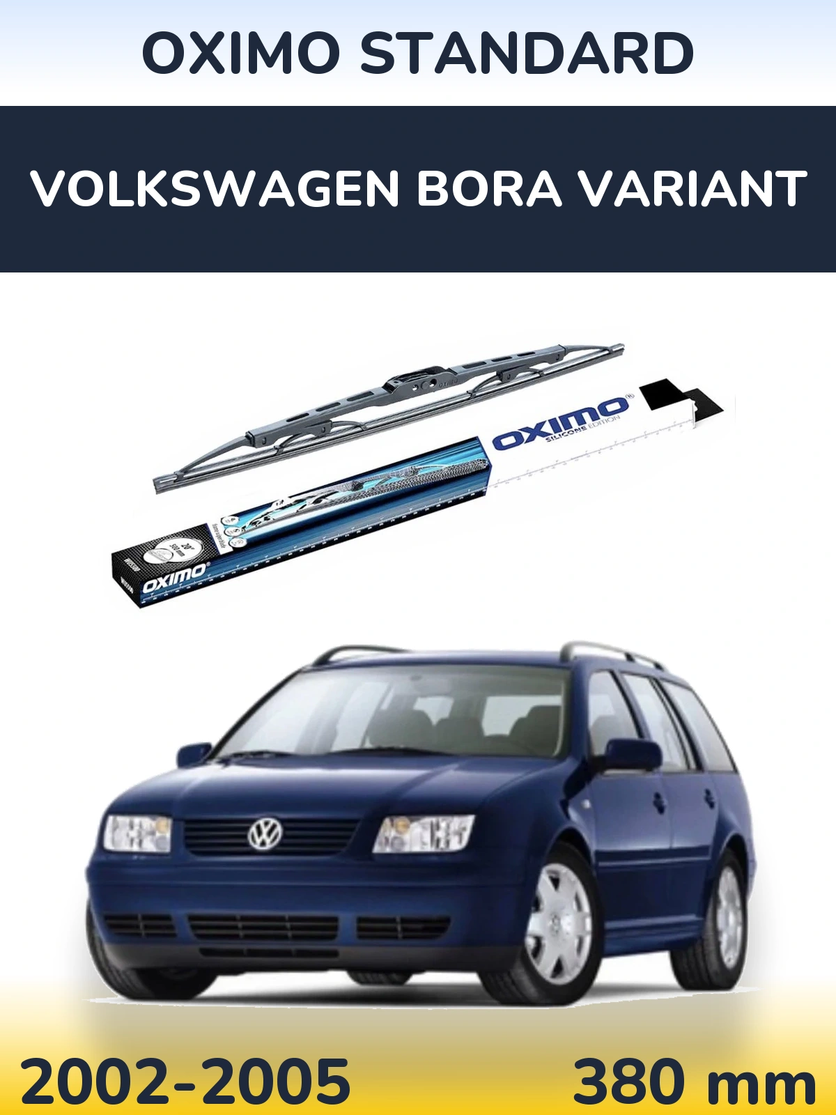Zadní stěrač Oximo Standard 375 mm pro Volkswagen Bora Variant 2002-2005