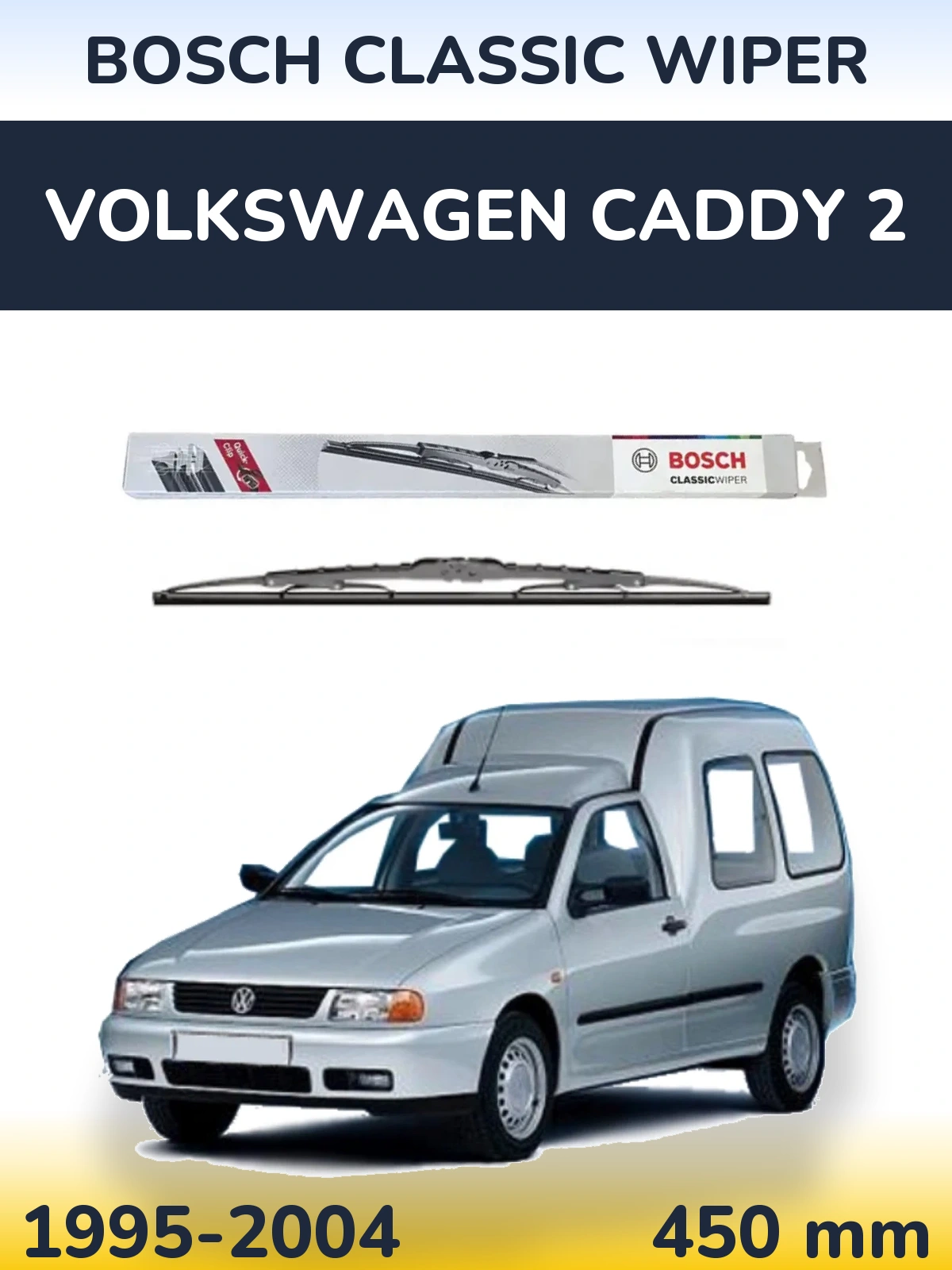 Zadní stěrač BOSCH Classic Wiper 450 mm pro Volkswagen Caddy 2 1995-2004