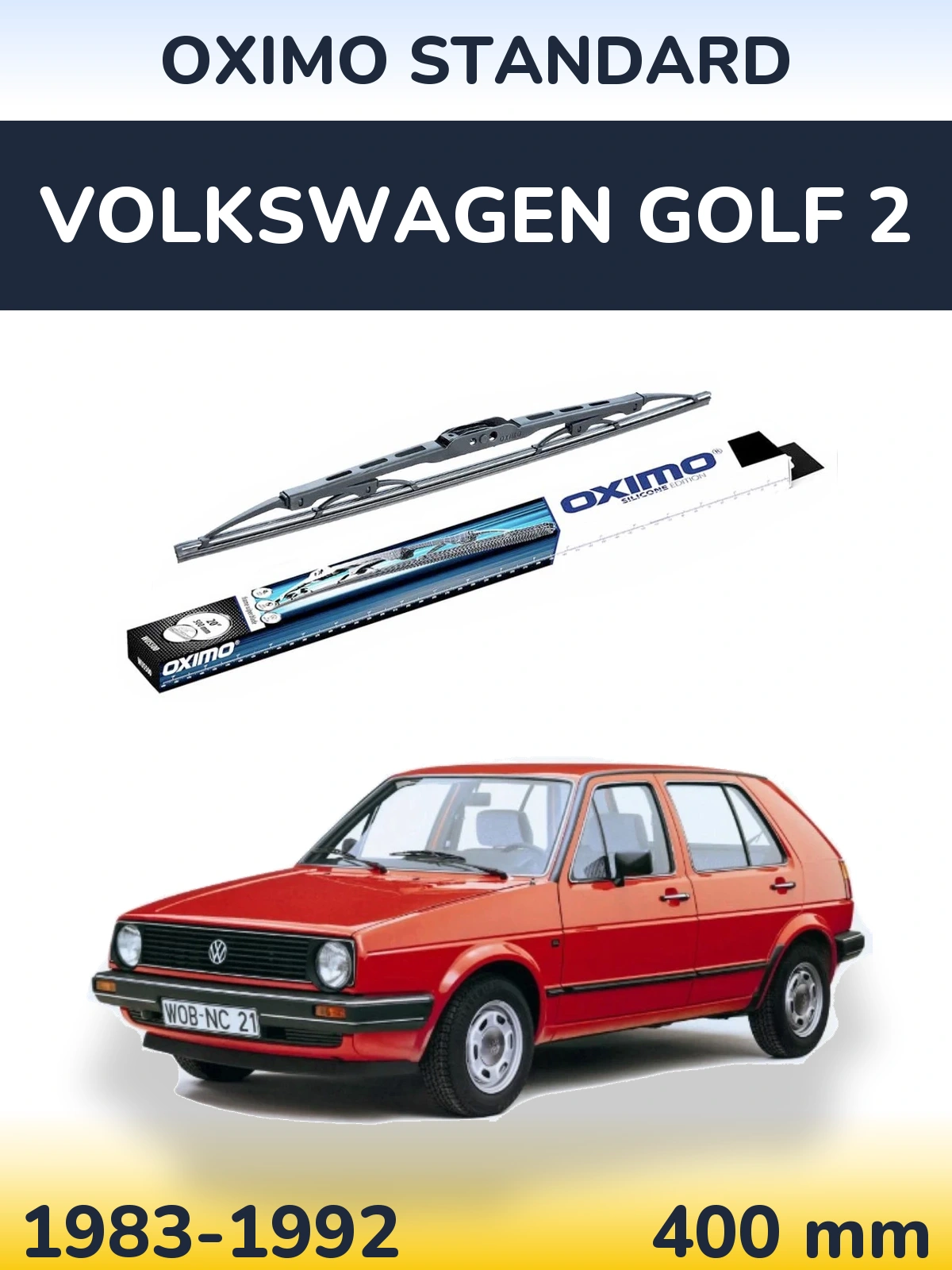 Zadní stěrač Oximo Standard 400 mm pro Volkswagen Golf 2 1983-1992