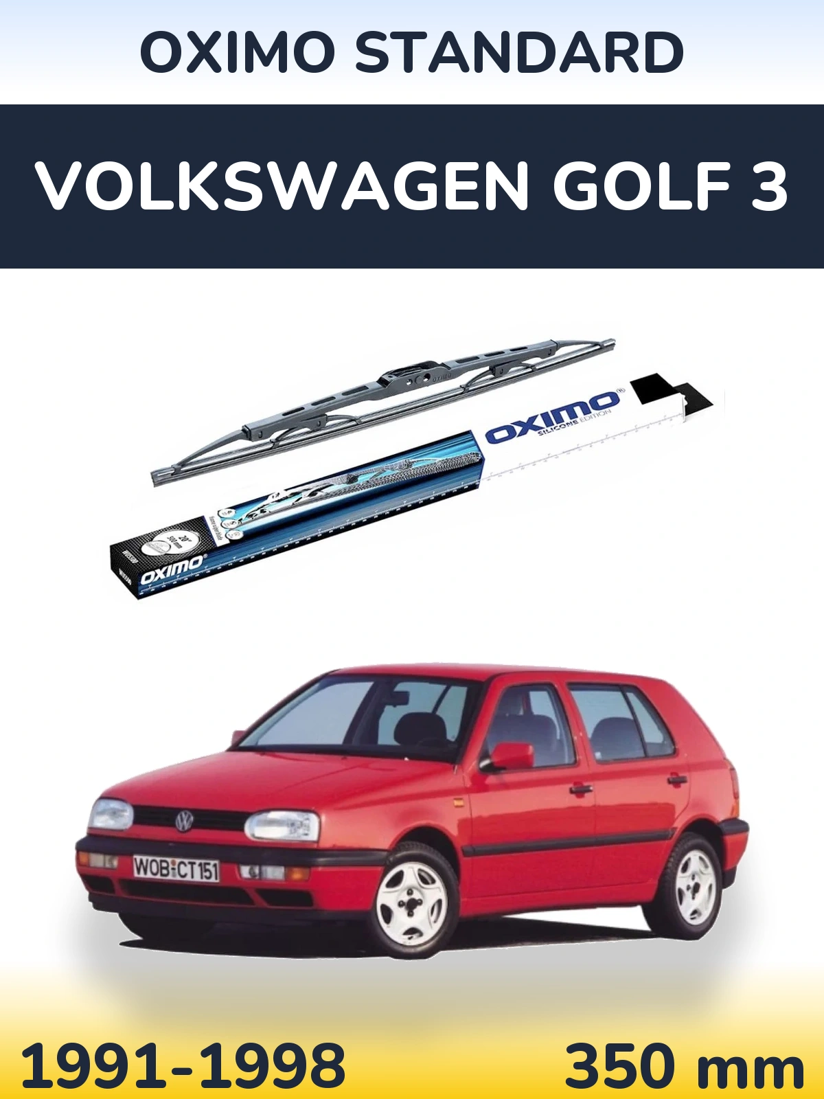 Zadní stěrač Oximo Standard 350 mm pro Volkswagen Golf 3 1991-1998
